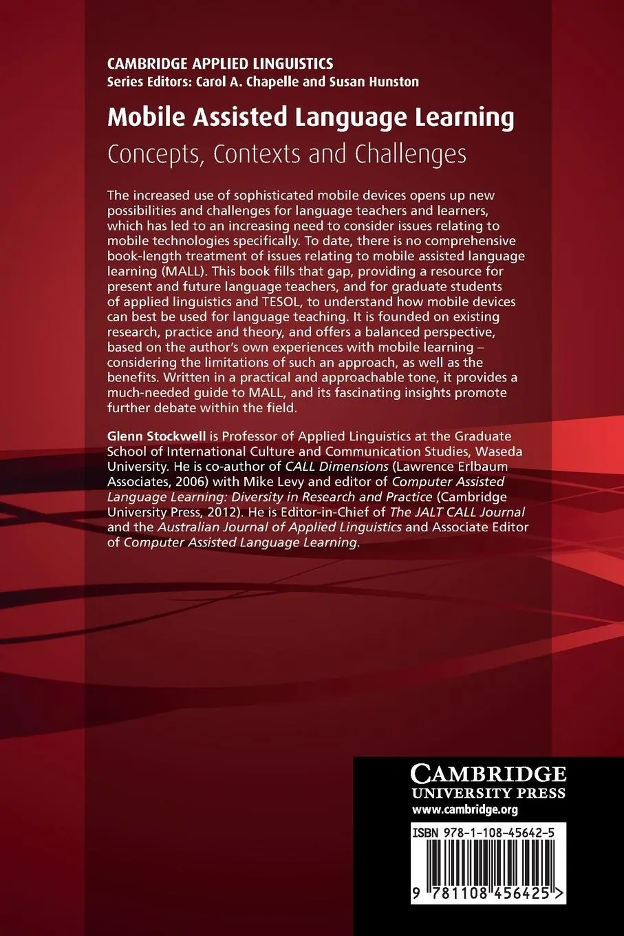 Rückseite: 9781108456425 | Mobile Assisted Language Learning | Glenn Stockwell | Taschenbuch