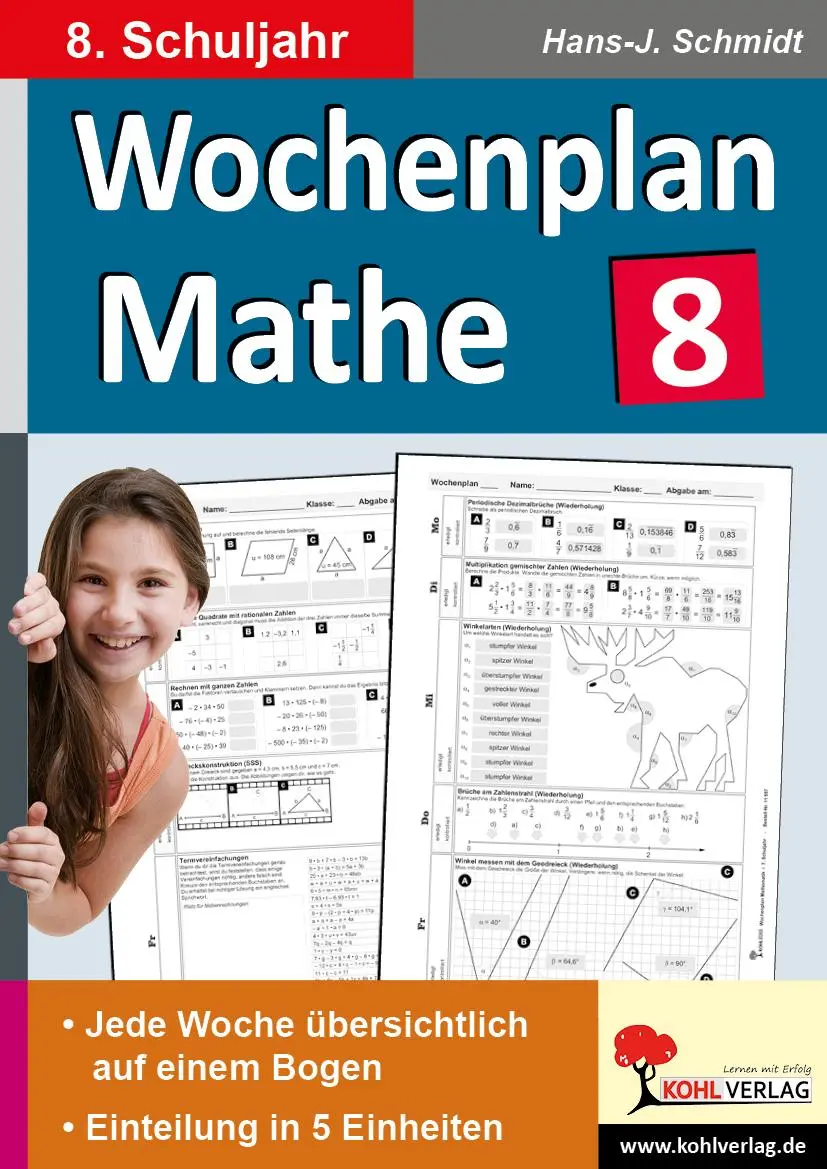 Cover: 9783956866425 | Wochenplan Mathe / Klasse 8 | Hans-J. Schmidt | Taschenbuch | 80 S.