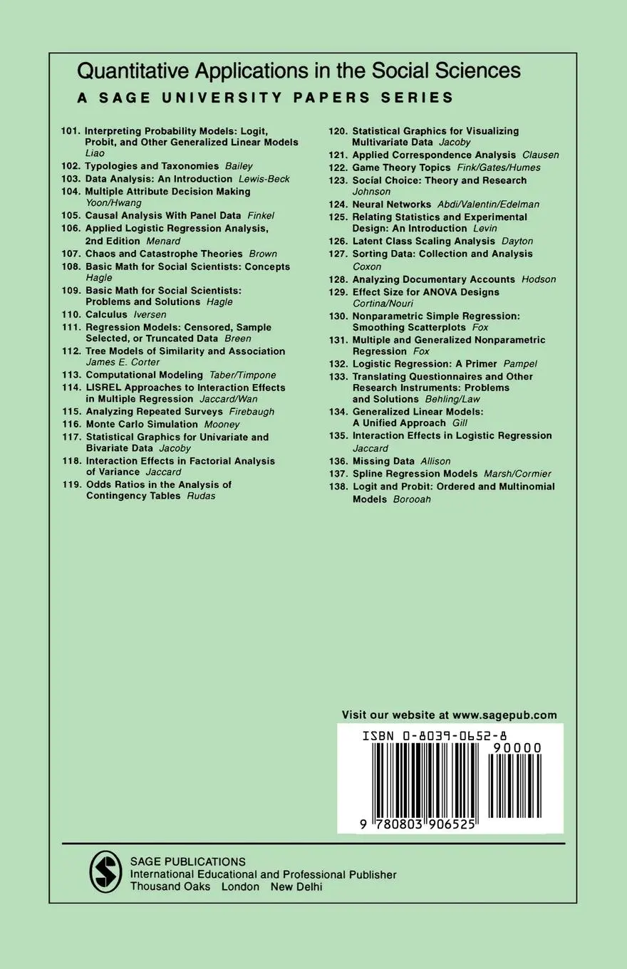 Rückseite: 9780803906525 | Tests of Significance 4 | Ramon E. Henkel | Taschenbuch | Englisch