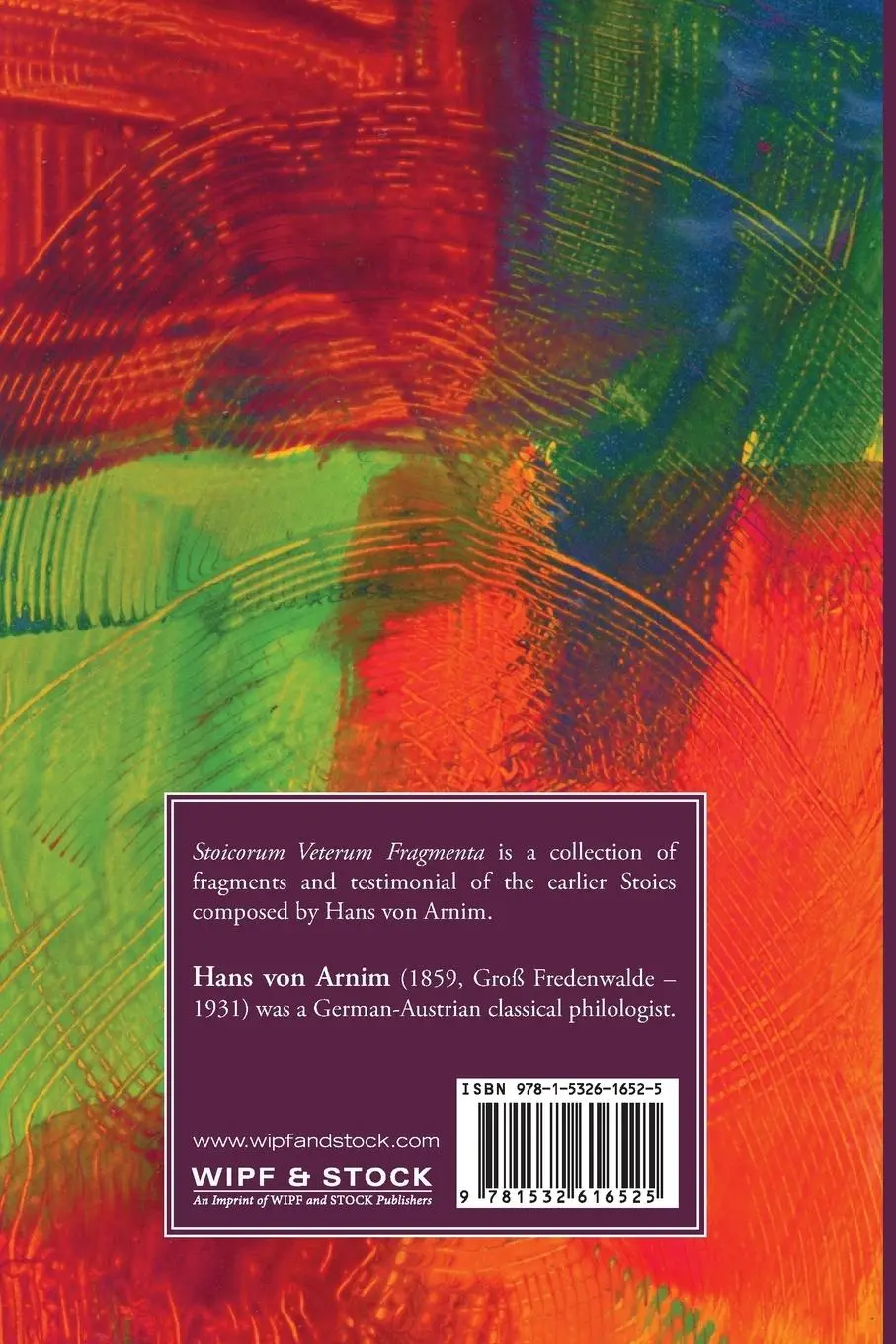 Rückseite: 9781532616525 | Stoicorum Veterum Fragmenta Volume 2 | Hans Von Arnim | Taschenbuch