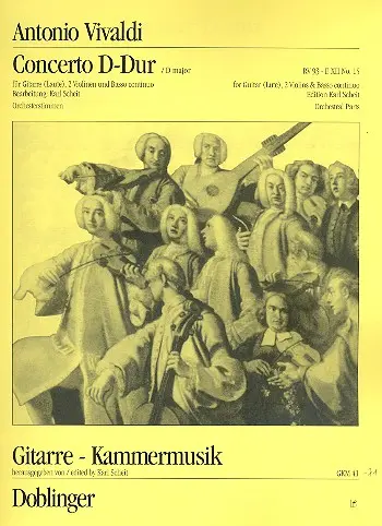 Cover: 9790012406525 | Concerto D-Dur | Rv 93 | Antonio Vivaldi | Stimmensatz