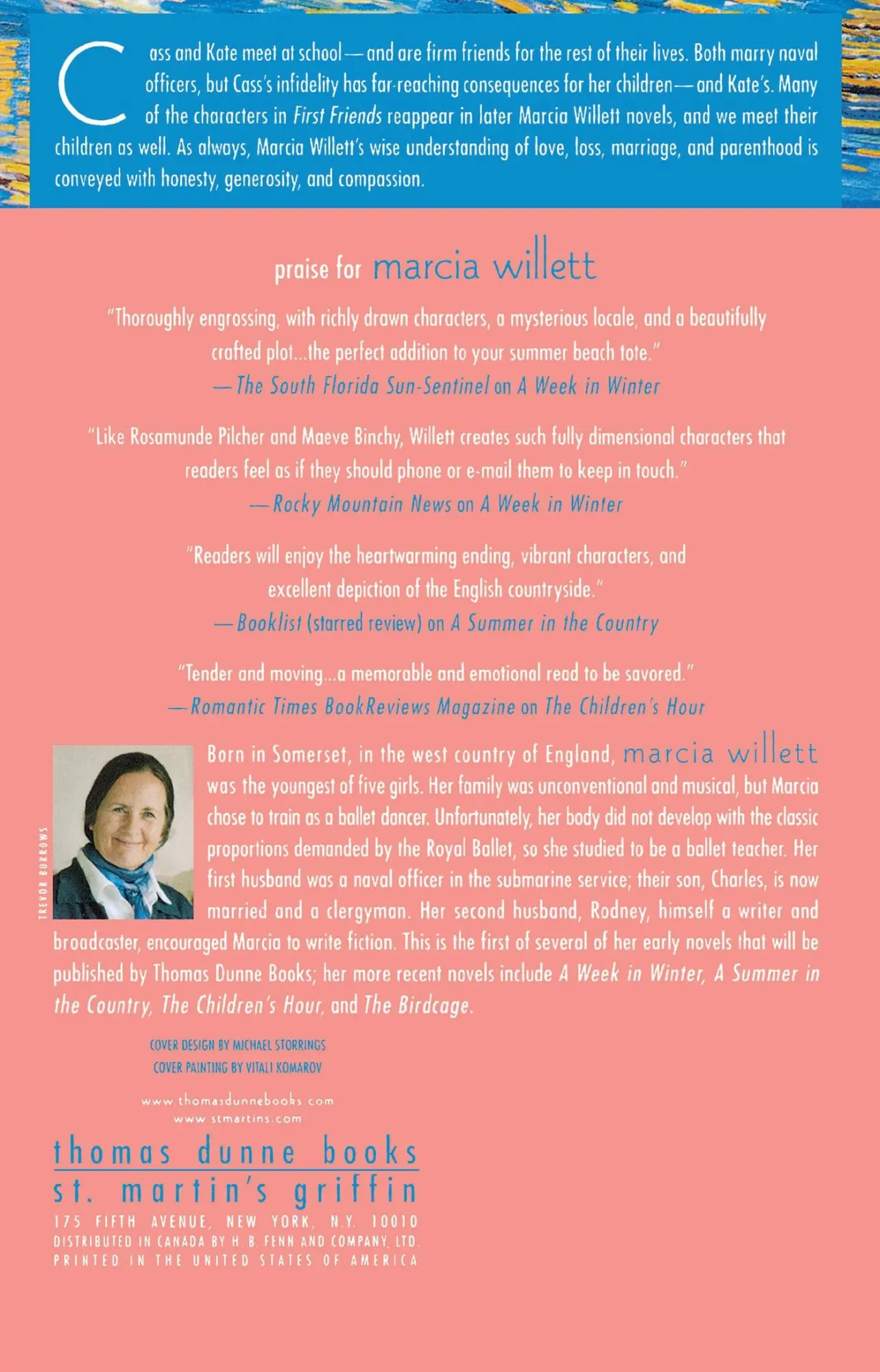Rückseite: 9780312306625 | First Friends | Marcia Willett | Taschenbuch | Kartoniert / Broschiert