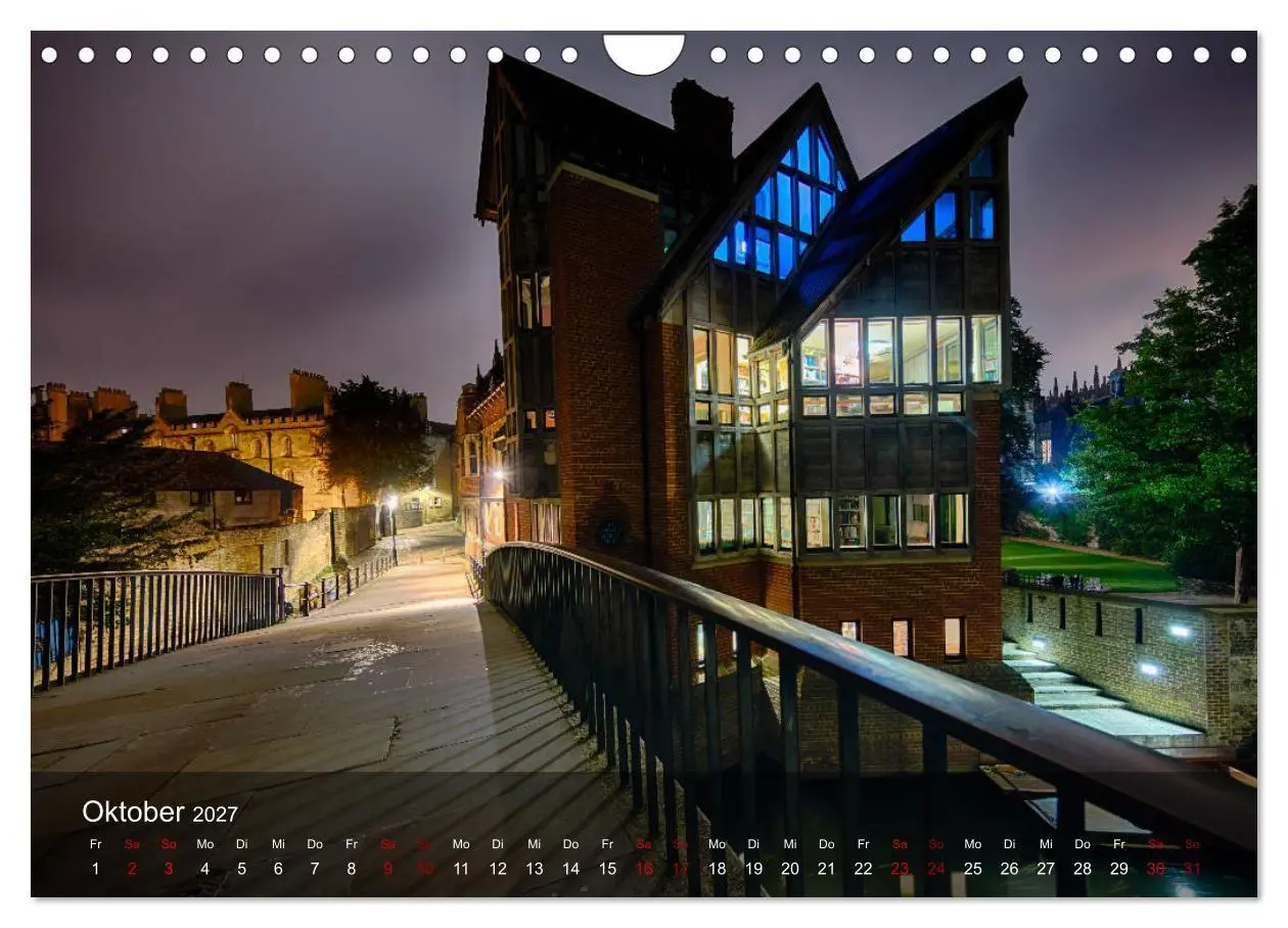 Bild: 9783569826625 | Cambridge street view (Wandkalender 2027 DIN A4 quer), CALVENDO...