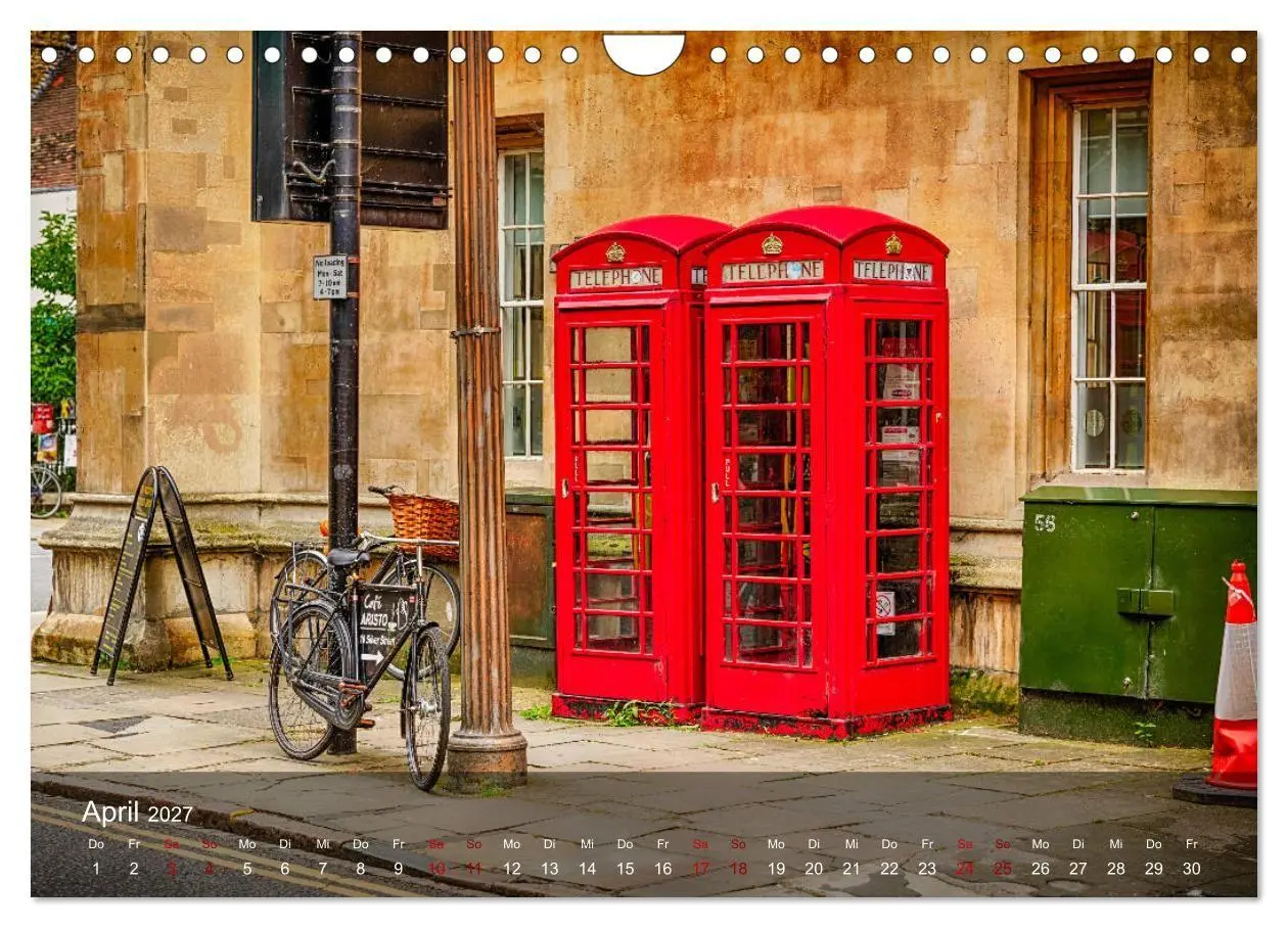 Bild: 9783569826625 | Cambridge street view (Wandkalender 2027 DIN A4 quer), CALVENDO...