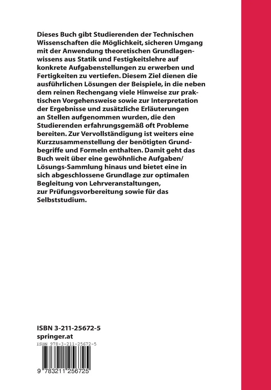 Rückseite: 9783211256725 | Angewandte Mechanik | Werner Mack (u. a.) | Taschenbuch | viii | 2006