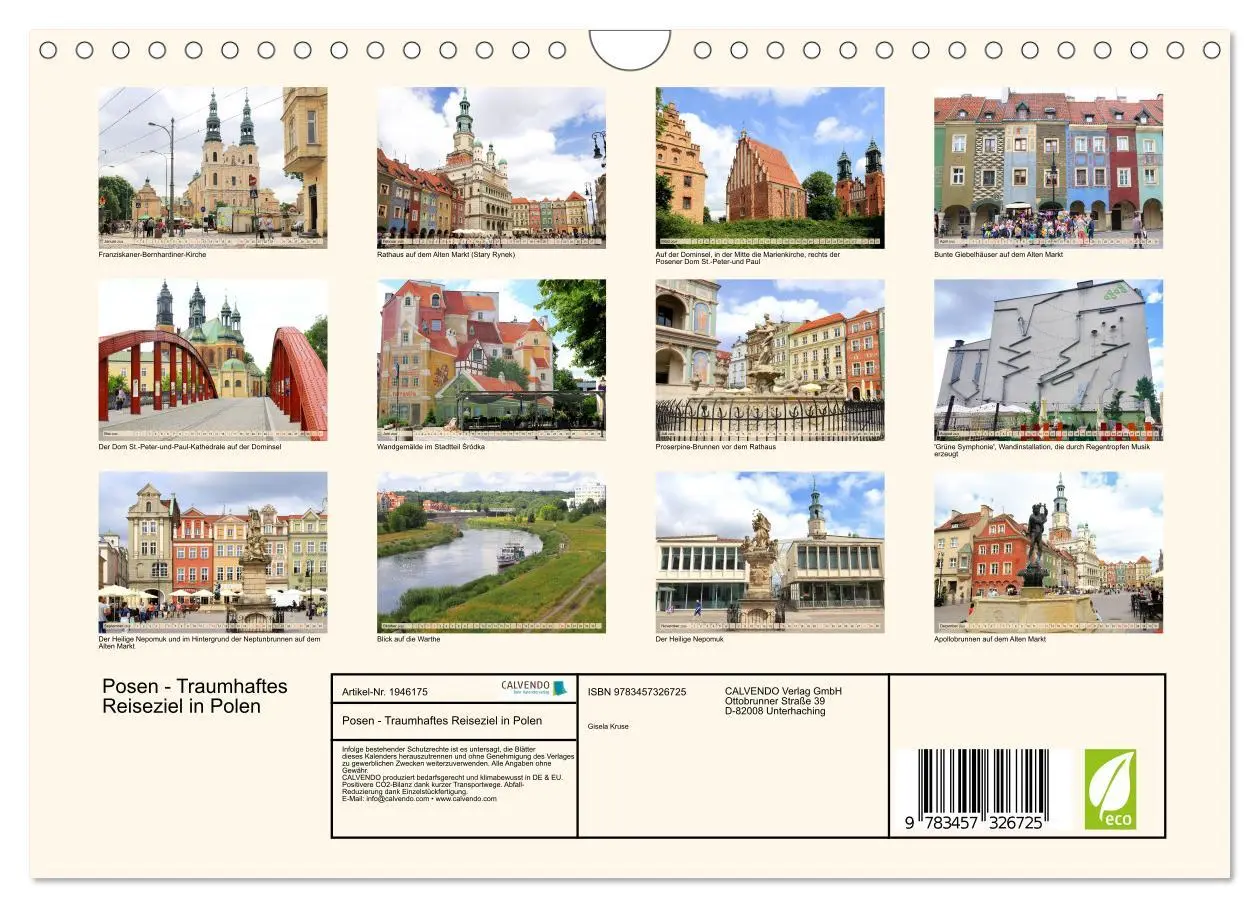Bild: 9783457326725 | Posen - Traumhaftes Reiseziel in Polen (Wandkalender 2026 DIN A4...