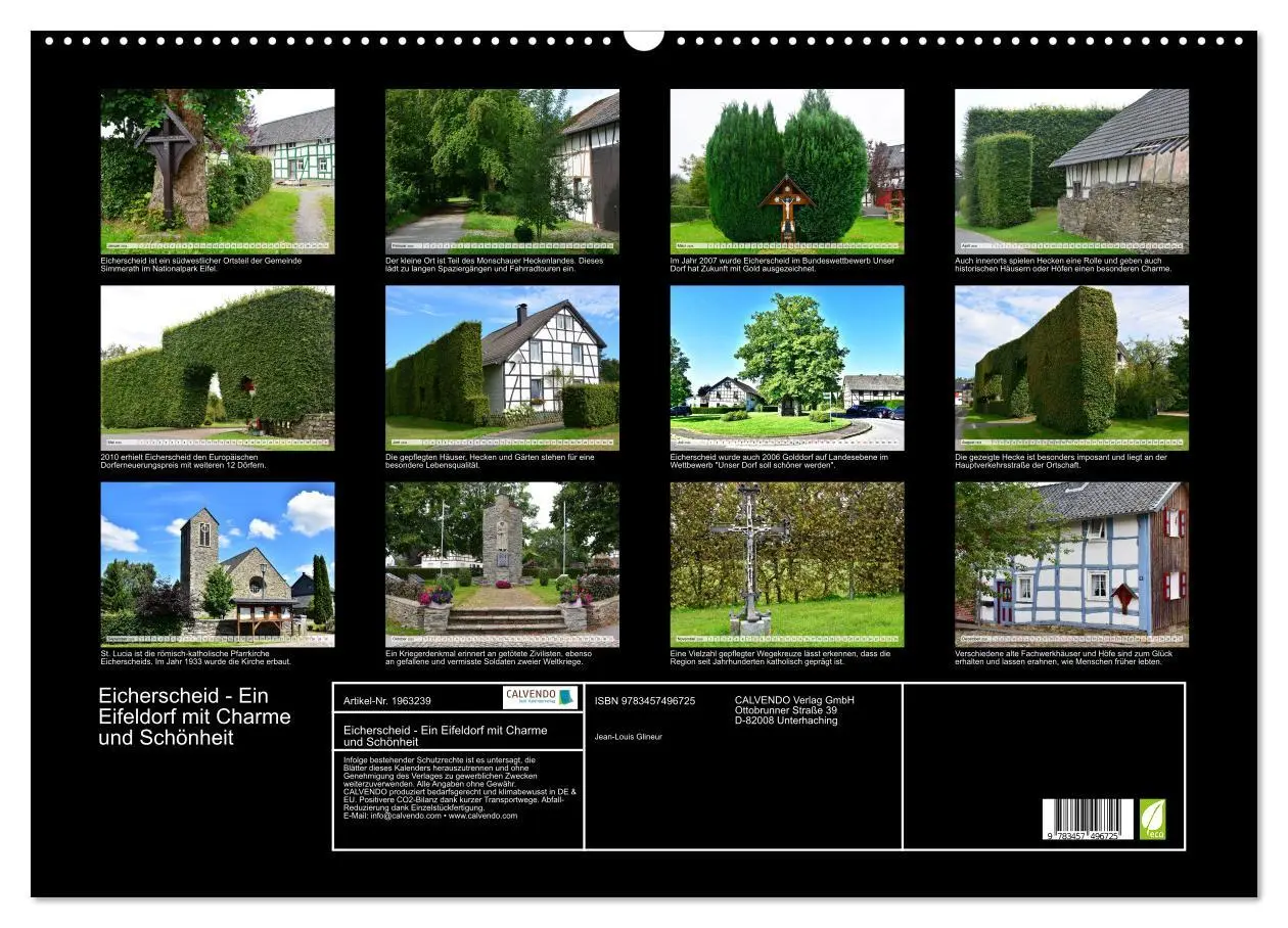 Bild: 9783457496725 | Eicherscheid - Ein Eifeldorf mit Charme und Schönheit (Wandkalender...