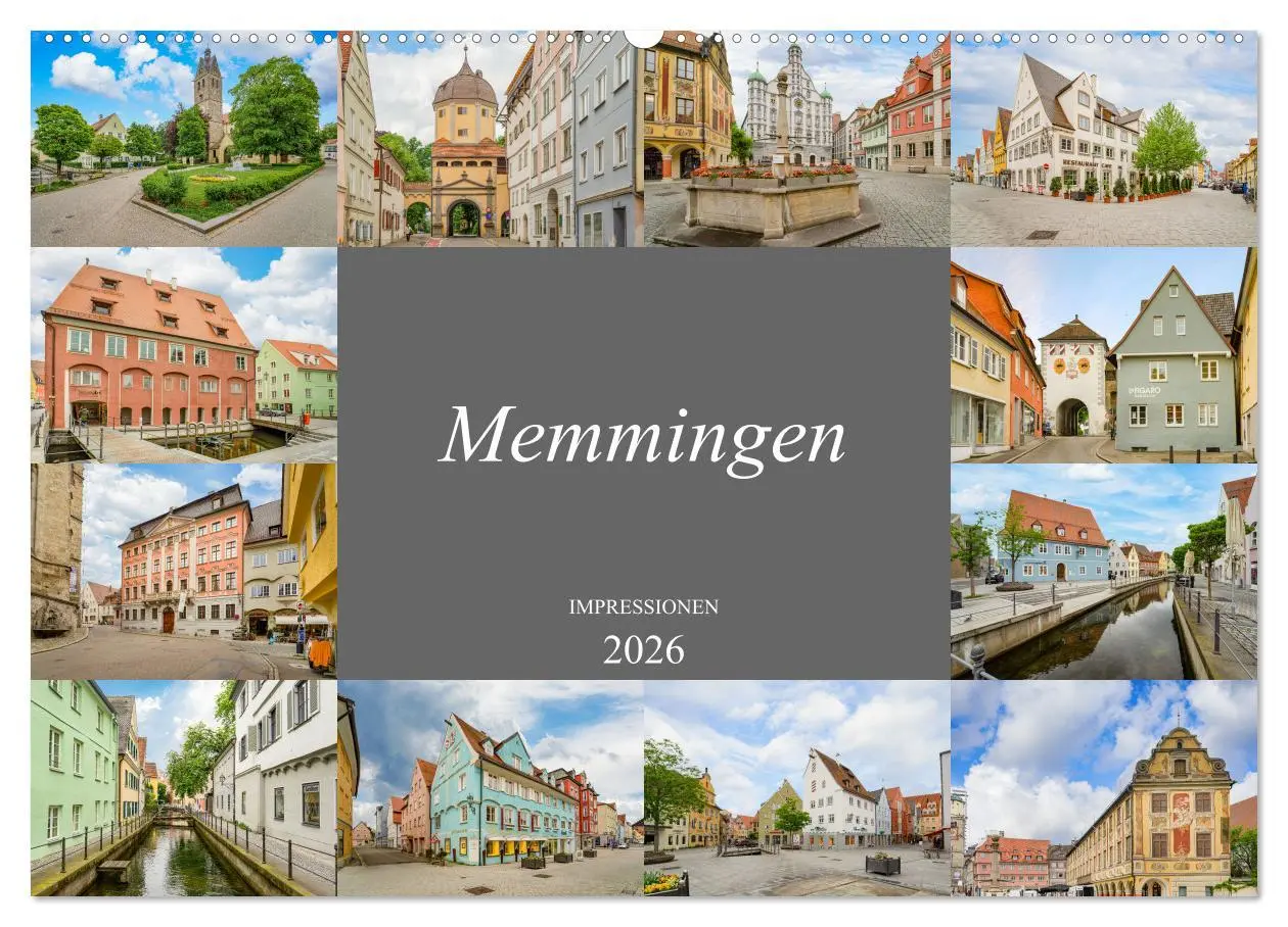 Cover: 9783457636725 | Memmingen Impressionen (Wandkalender 2026 DIN A2 quer), CALVENDO...