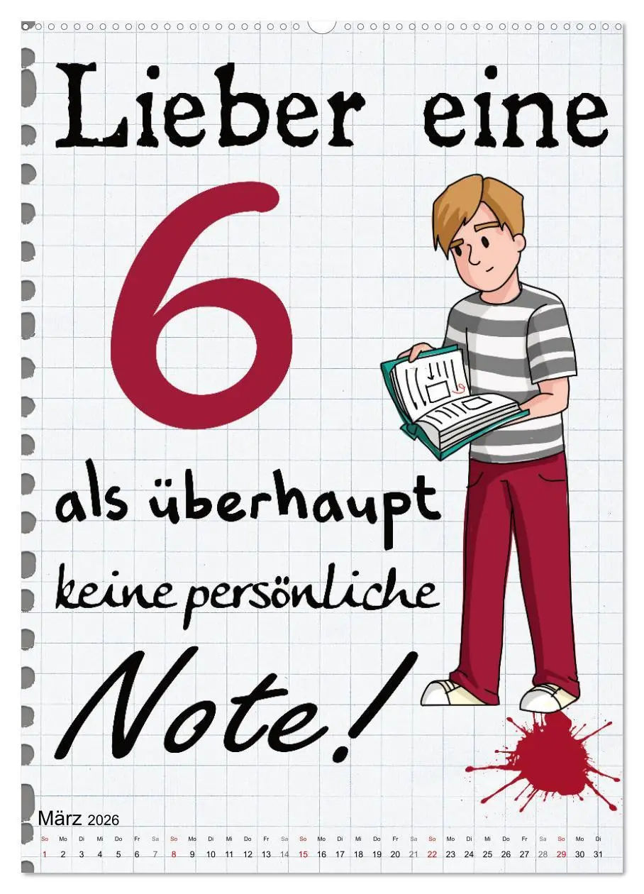 Bild: 9783516346725 | Schüler-Sprüche (hochwertiger Premium Wandkalender 2026 DIN A2...