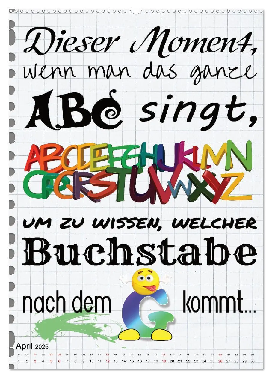 Bild: 9783516346725 | Schüler-Sprüche (hochwertiger Premium Wandkalender 2026 DIN A2...