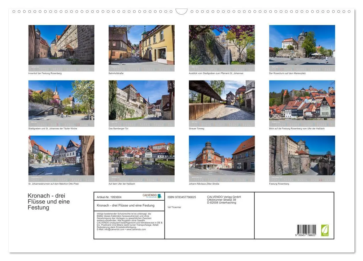 Bild: 9783457796825 | Kronach - drei Flüsse und eine Festung (Wandkalender 2026 DIN A2...