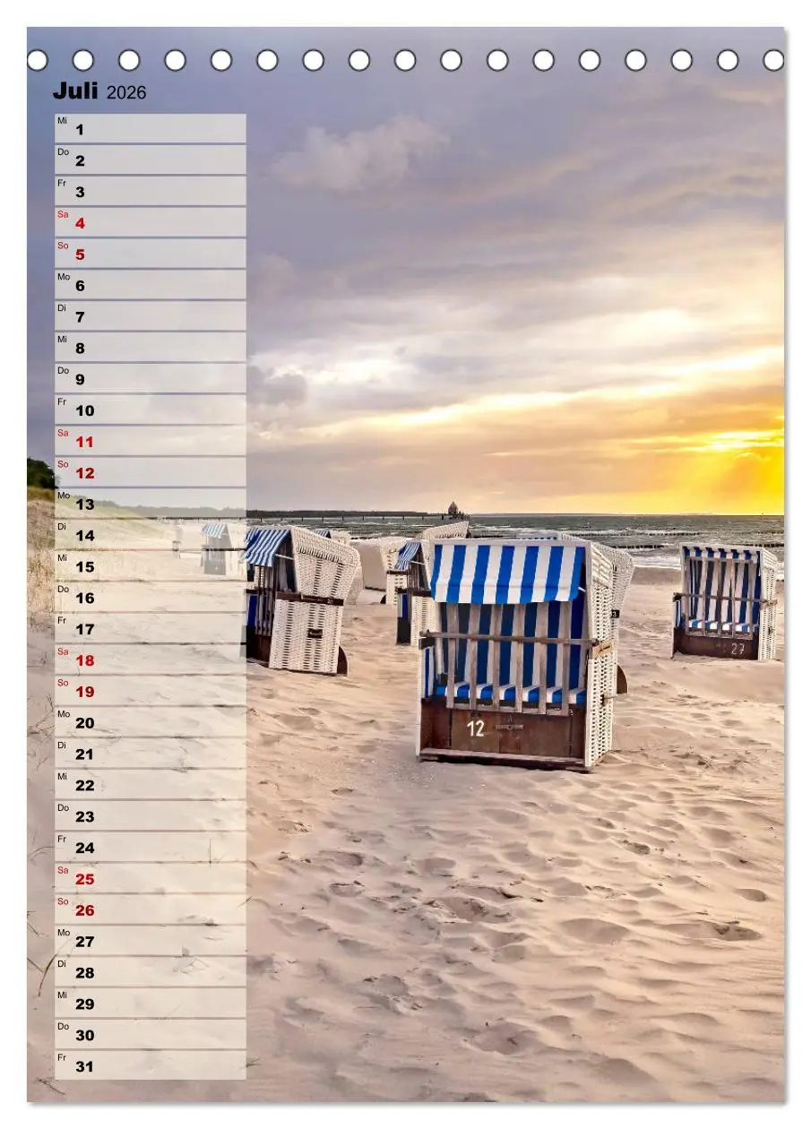 Bild: 9783516406825 | An der See Geburtstagsplaner (Tischkalender 2026 DIN A5 hoch),...
