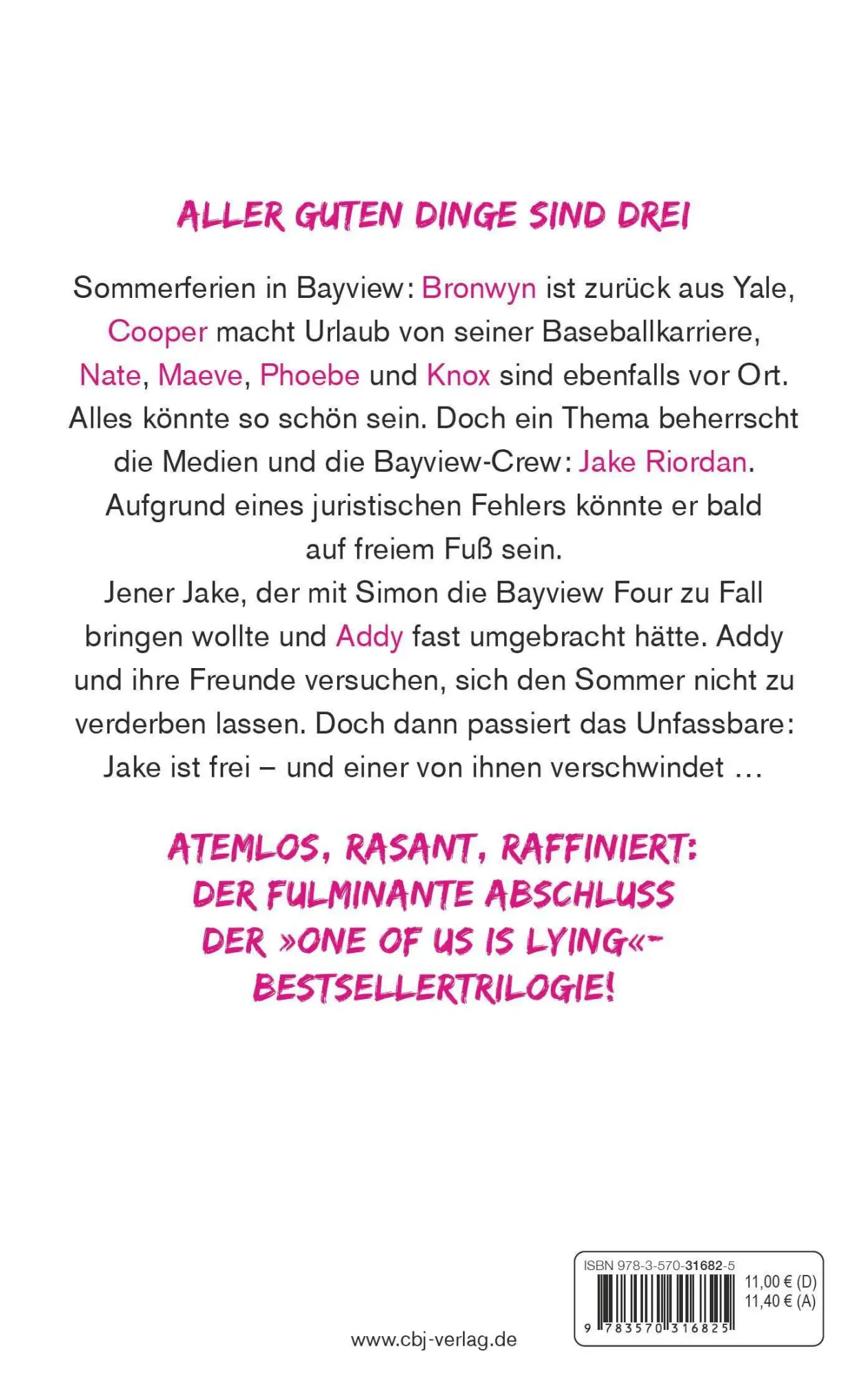 Bild: 9783570316825 | ONE OF US IS BACK | Karen M. McManus | Taschenbuch | 432 S. | Deutsch