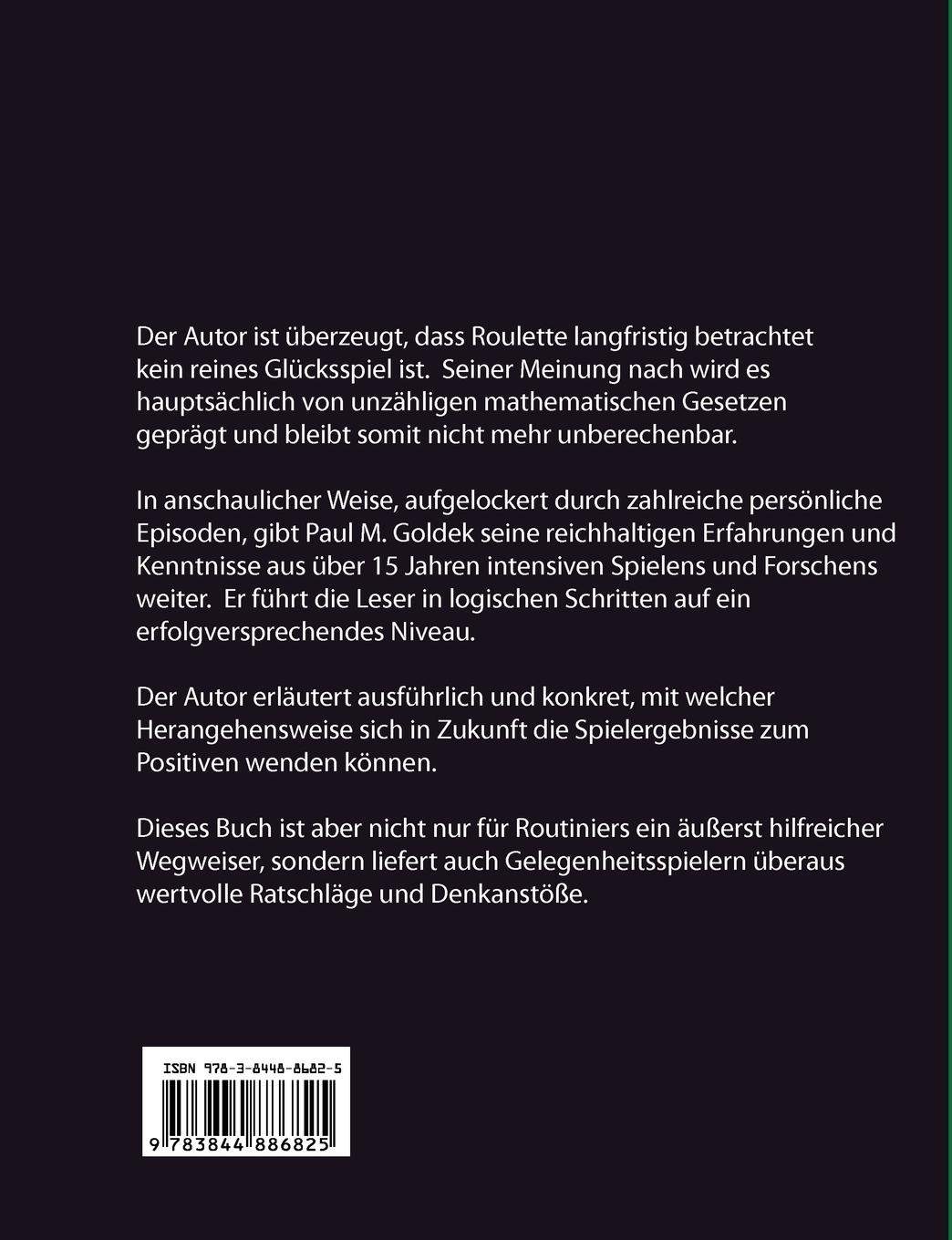 Rückseite: 9783844886825 | Der Roulettefuchs | Paul M. Goldek | Taschenbuch | 200 S. | Deutsch