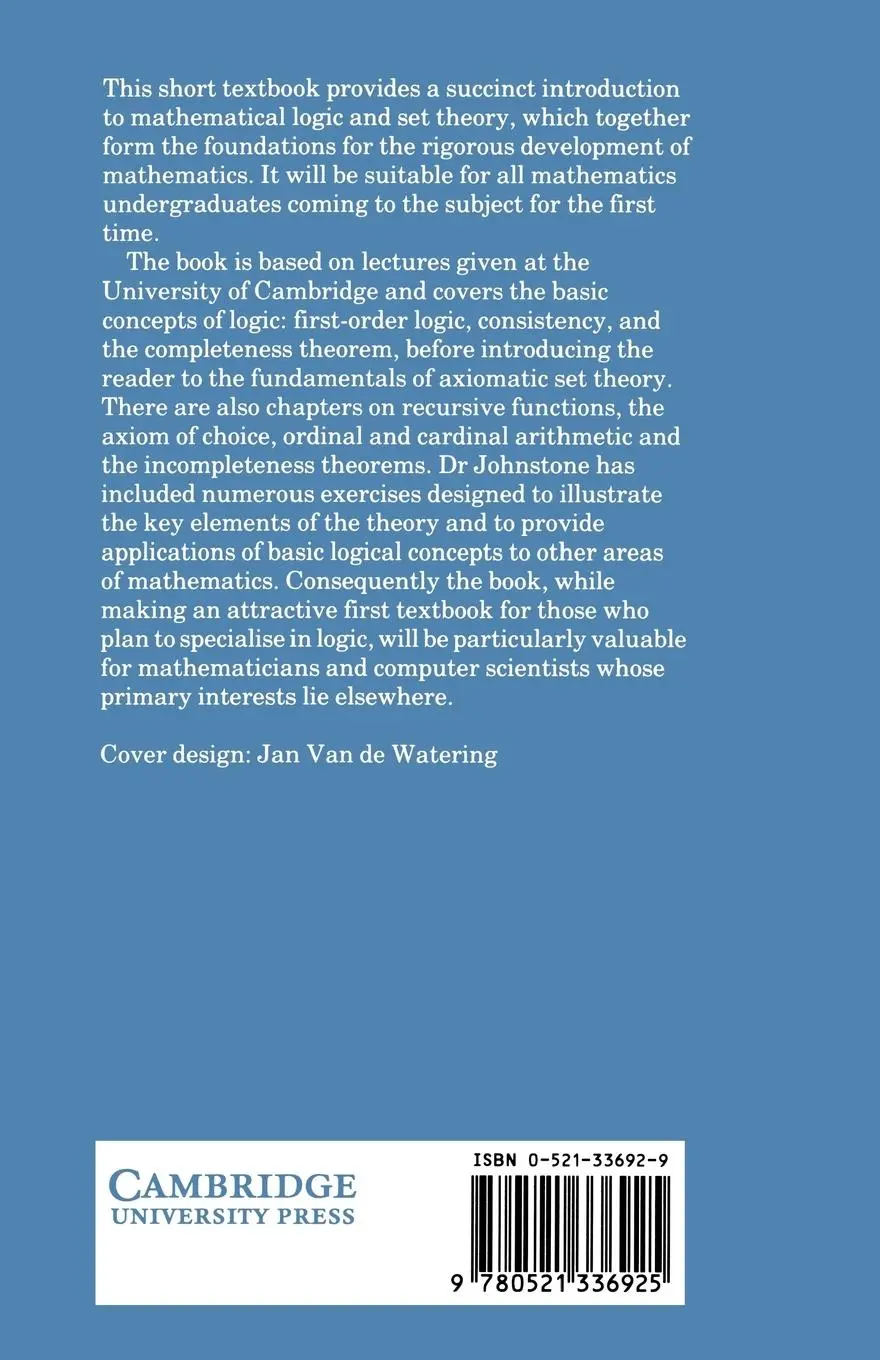 Rückseite: 9780521336925 | Notes on Logic and Set Theory | P. T. Johnstone | Taschenbuch | 2002