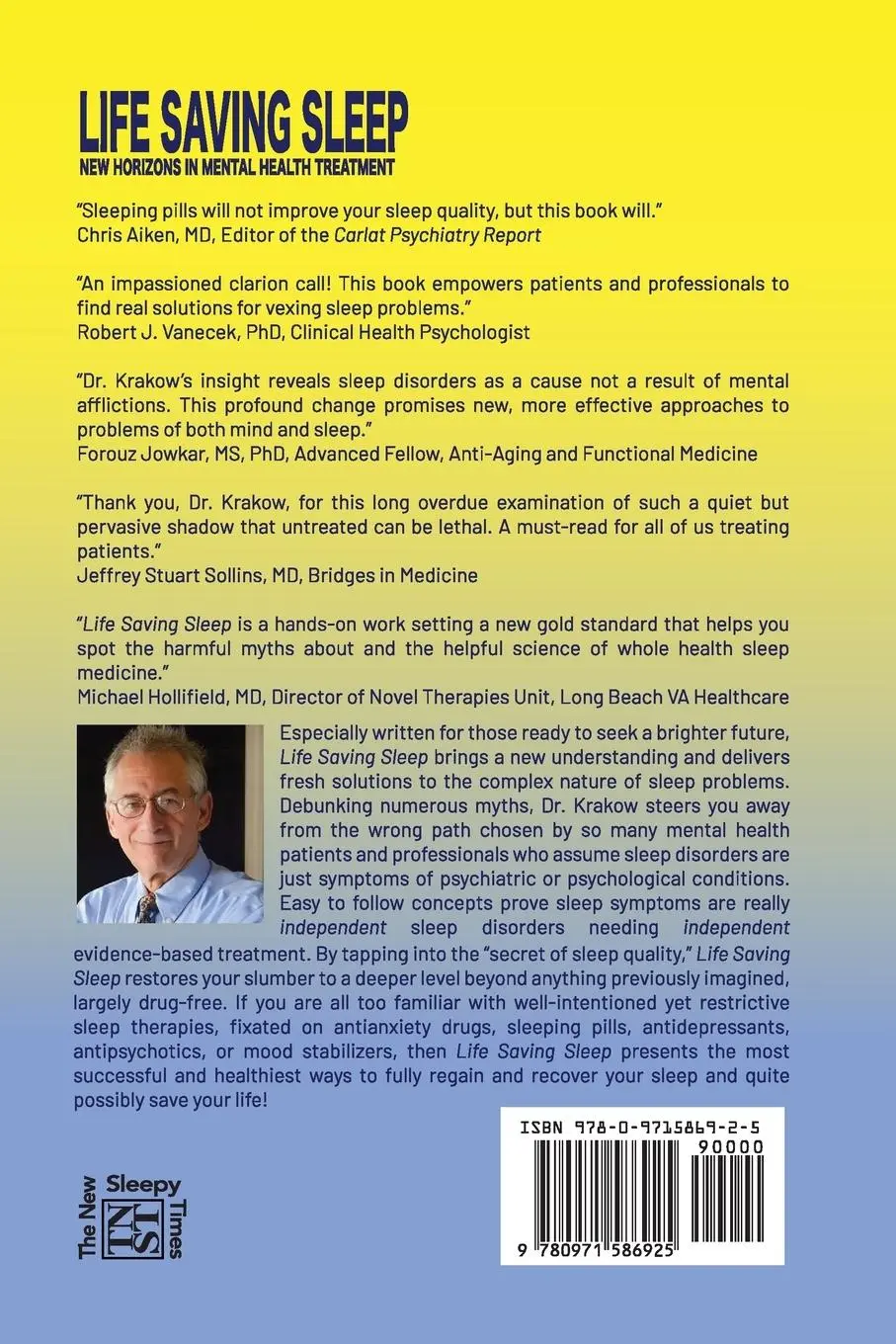 Rückseite: 9780971586925 | Life Saving Sleep | New Horizons in Mental Health Treatment | Krakow