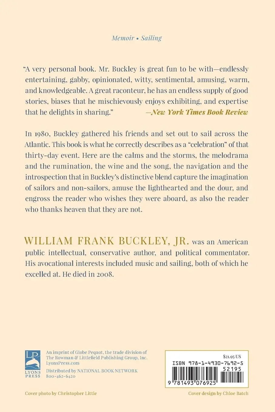 Rückseite: 9781493076925 | Atlantic High | A Celebration | William F. Buckley | Taschenbuch