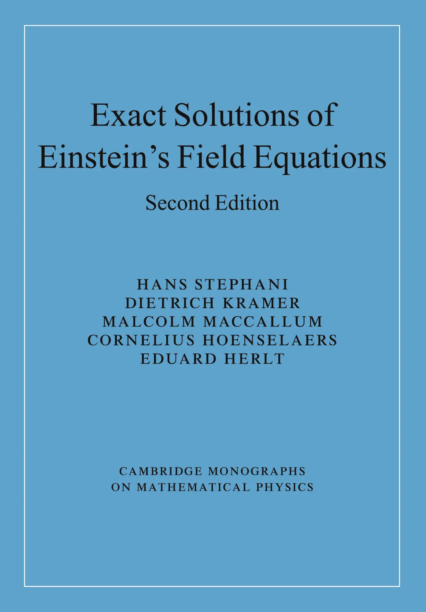 Cover: 9780521467025 | Exact Solutions of Einstein's Field Equations | Hans Stephani (u. a.)