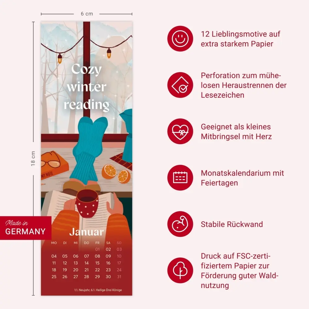 Bild: 9783756417025 | Book Love Lesezeichen &amp; Kalender 2027 | Kalender | Geblockt | 13 S.