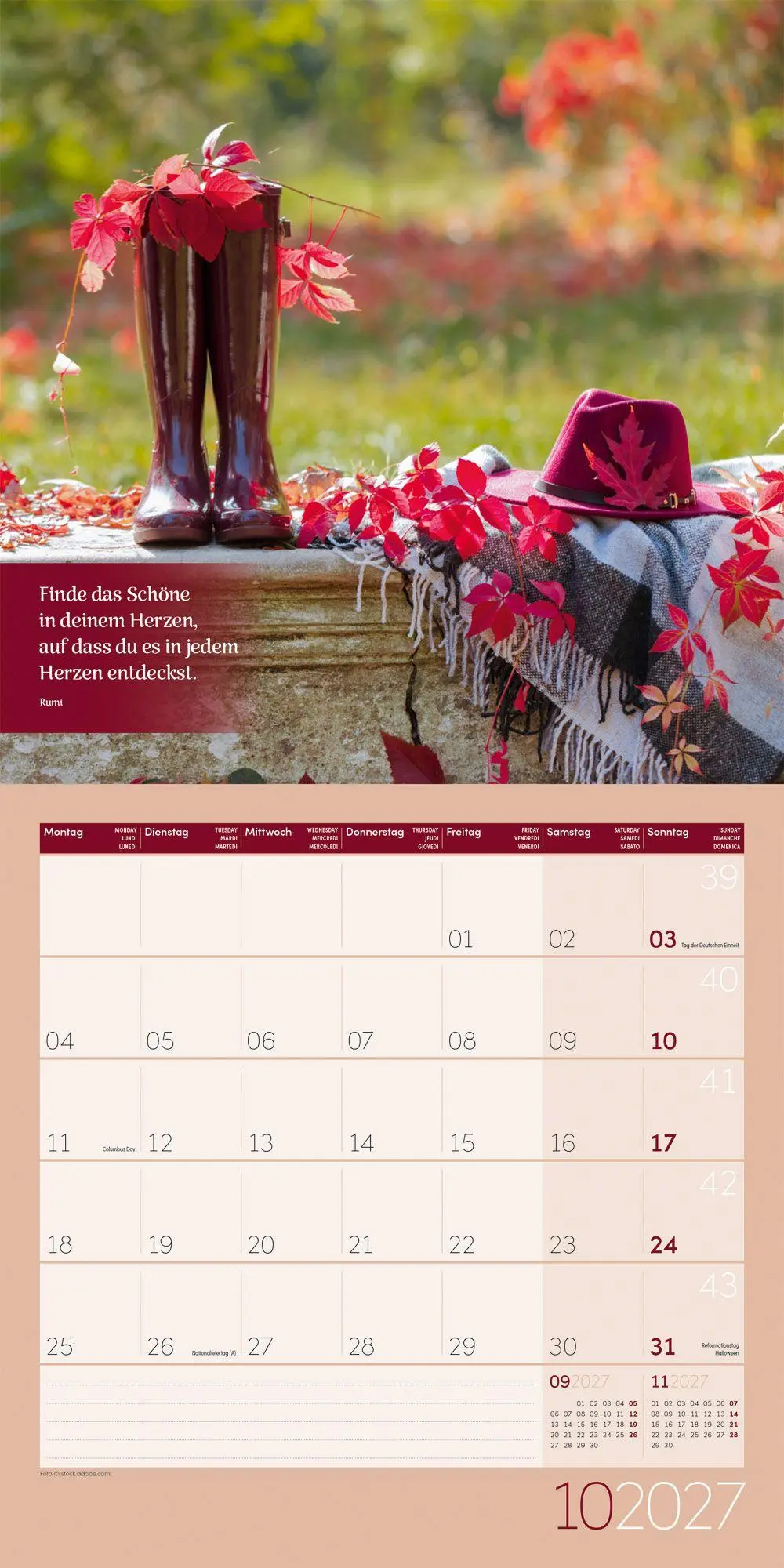 Bild: 9783838447025 | Momente für Dich Kalender 2027 - 30x30 - Art12 | GmbH | Kalender