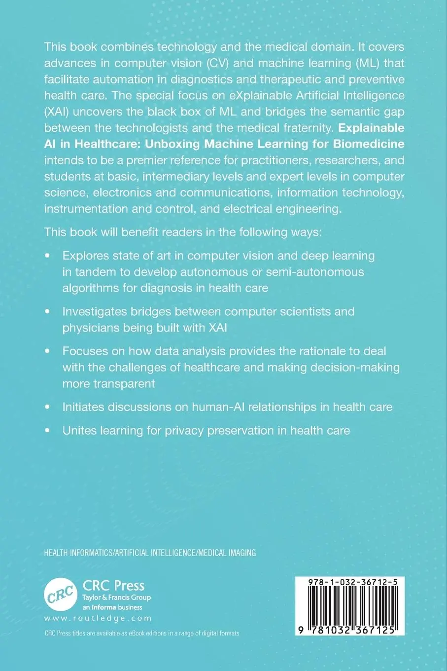 Rückseite: 9781032367125 | Explainable AI in Healthcare | Mehul S Raval (u. a.) | Taschenbuch