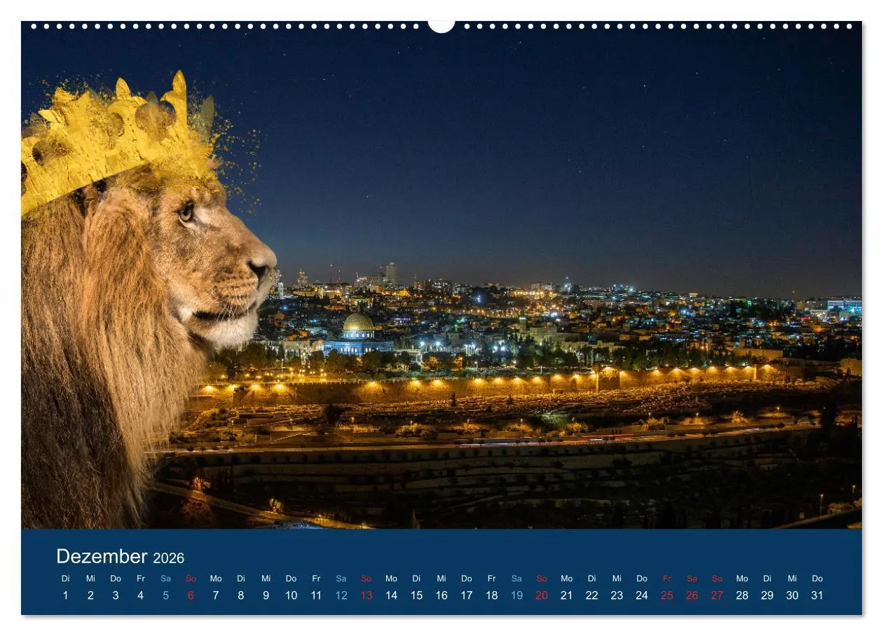 Bild: 9783457427125 | Geliebtes Jerusalem (hochwertiger Premium Wandkalender 2026 DIN A2...