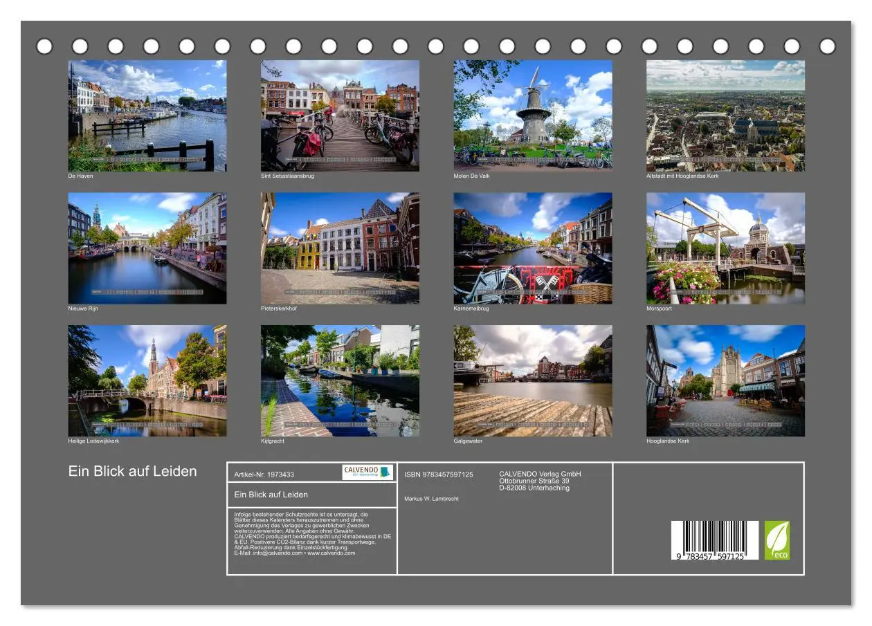 Bild: 9783457597125 | Ein Blick auf Leiden (Tischkalender 2026 DIN A5 quer), CALVENDO...