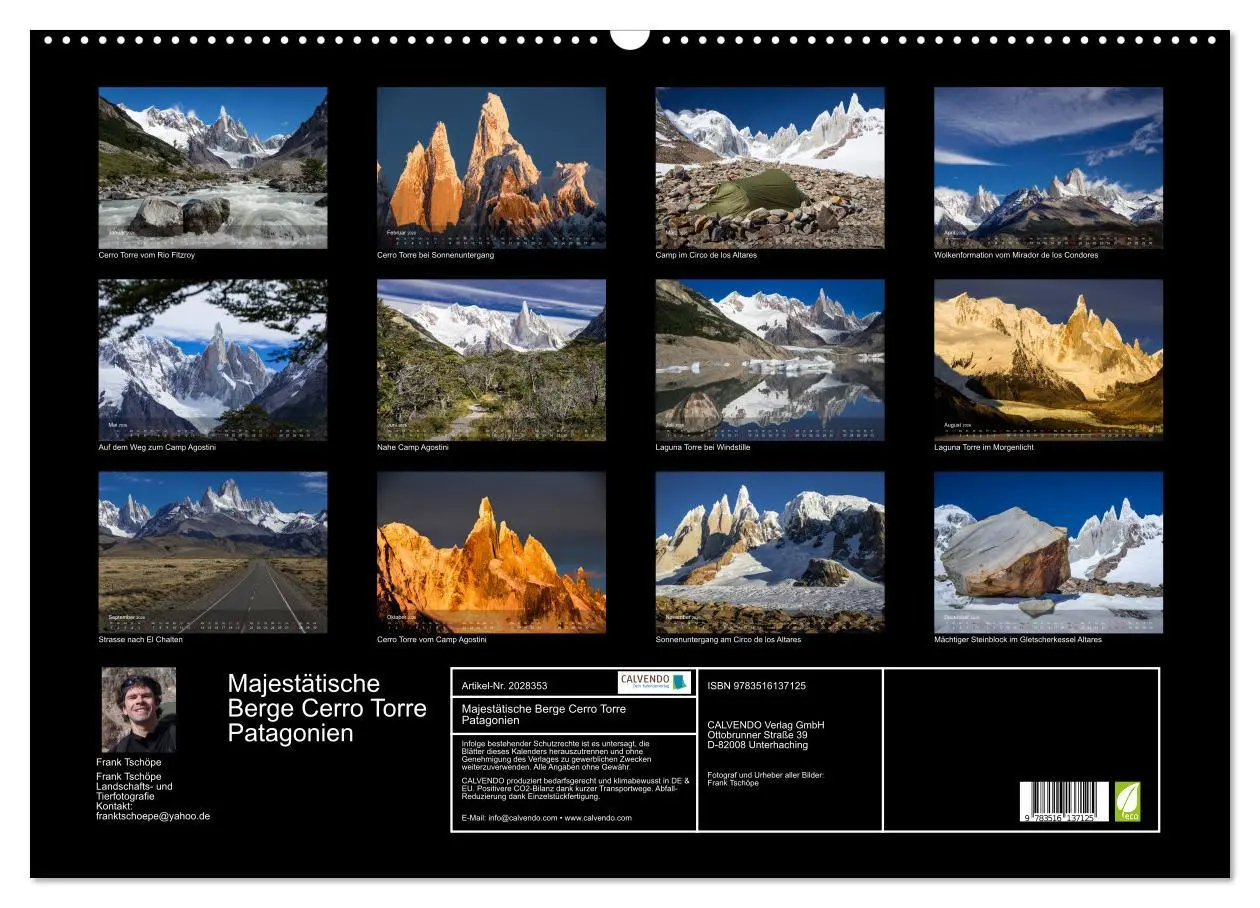 Bild: 9783516137125 | Majestätische Berge Cerro Torre Patagonien (Wandkalender 2026 DIN...