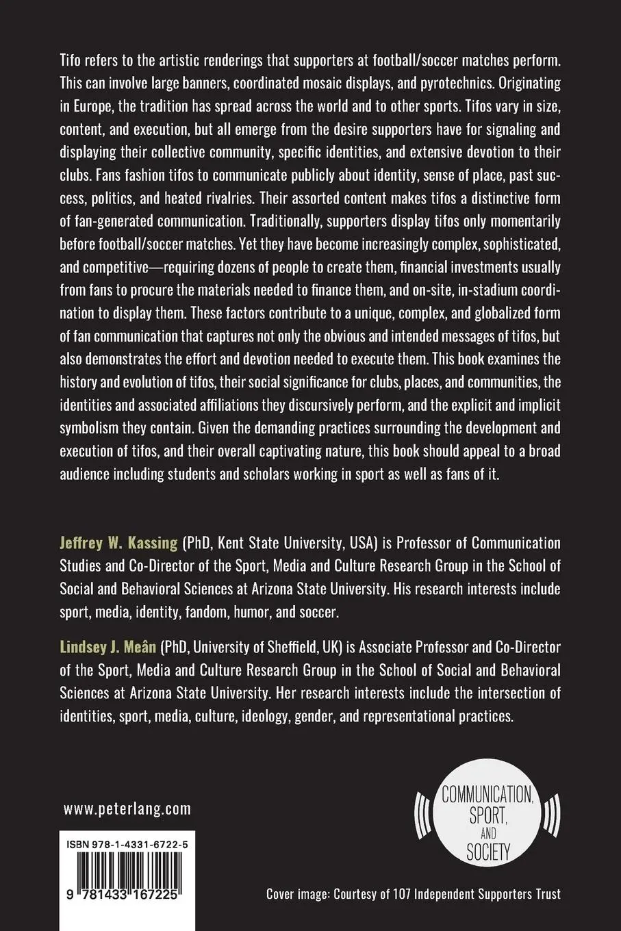 Rückseite: 9781433167225 | The Art of Tifo | Lindsey J. Meân (u. a.) | Taschenbuch | 204 S.