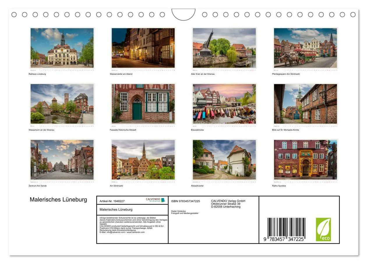 Bild: 9783457347225 | Malerisches Lüneburg (Wandkalender 2026 DIN A4 quer), CALVENDO...