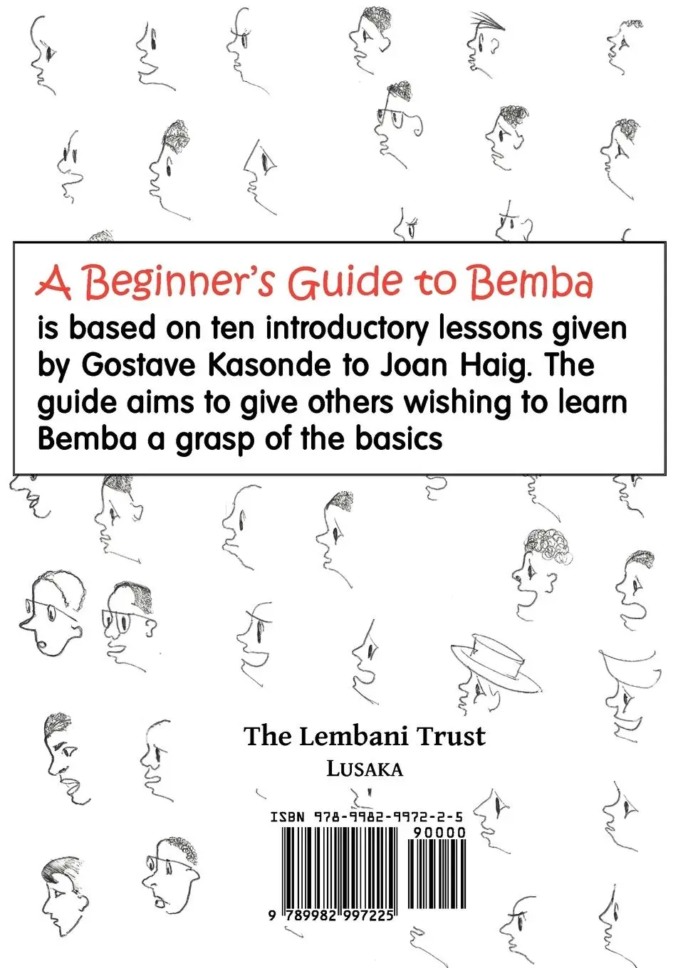 Rückseite: 9789982997225 | A Beginner's Guide to Bemba | Gostave C. Kasonde (u. a.) | Taschenbuch