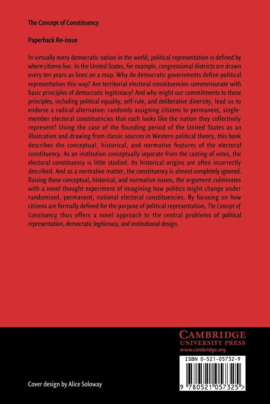 Rückseite: 9780521057325 | The Concept of Constituency | Andrew Rehfeld | Taschenbuch | Englisch
