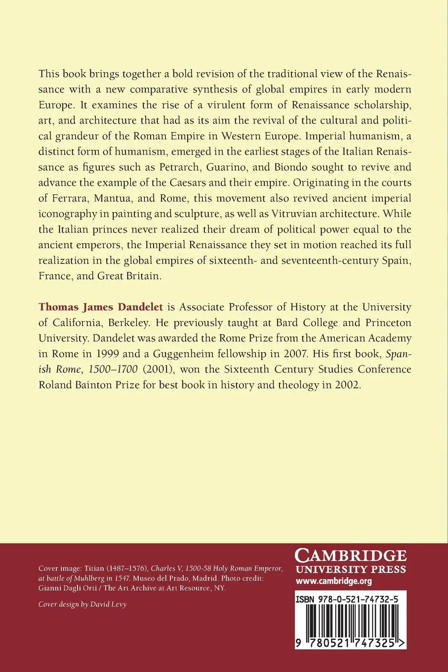 Rückseite: 9780521747325 | The Renaissance of Empire in Early Modern Europe | Dandelet | Buch