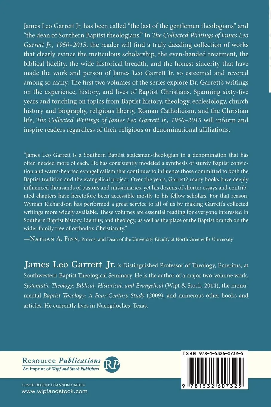 Rückseite: 9781532607325 | The Collected Writings of James Leo Garrett Jr., 1950-2015 | Garrett