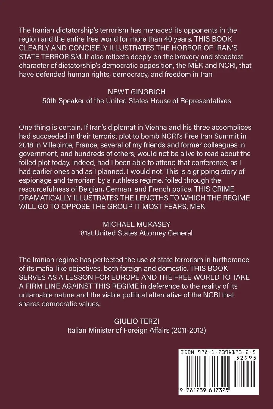Rückseite: 9781739617325 | DIPLOMATIC TERRORISM | Anatomy of Iran's State Terror | Iran | Buch