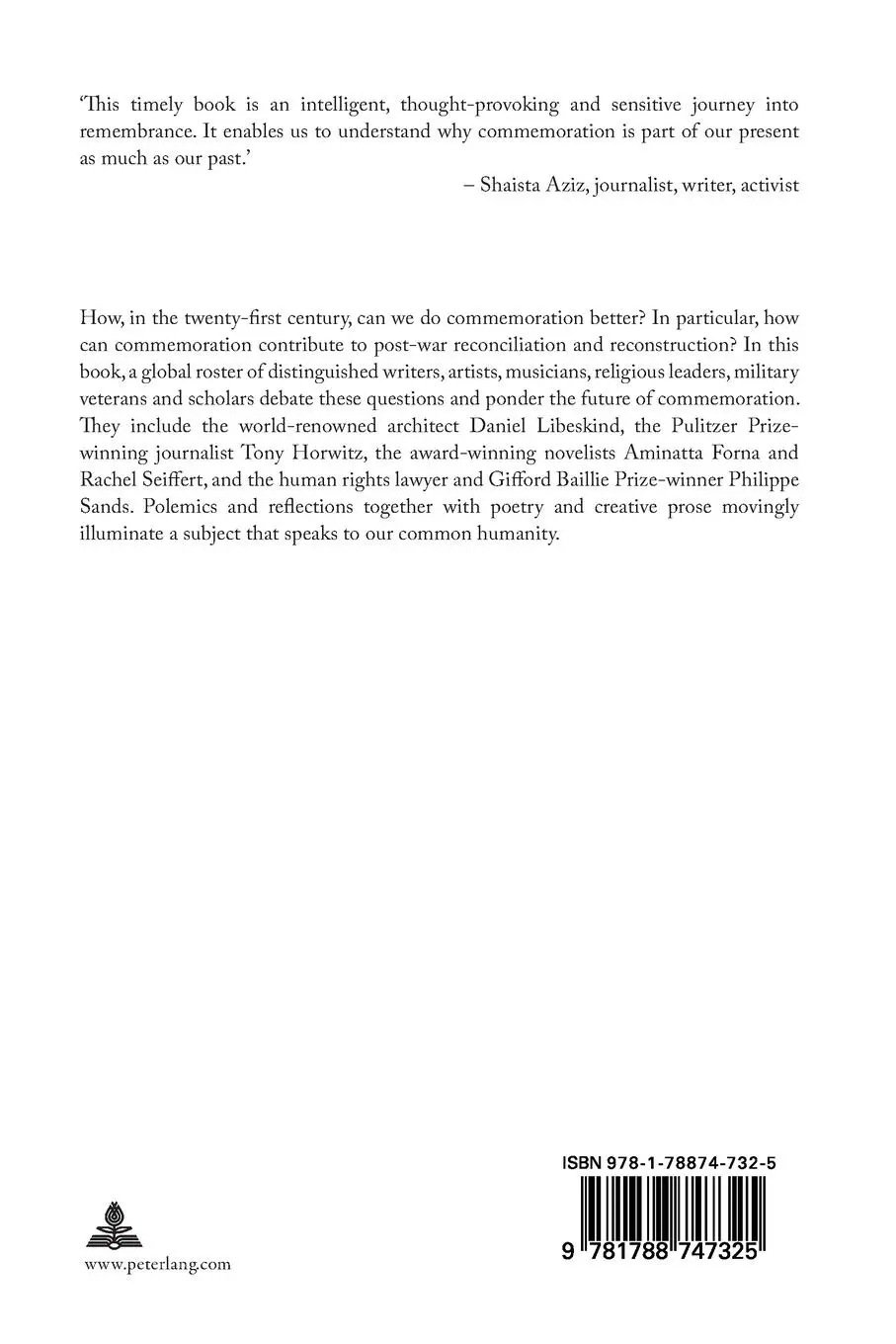 Rückseite: 9781788747325 | On Commemoration | Global Reflections upon Remembering War | Buch