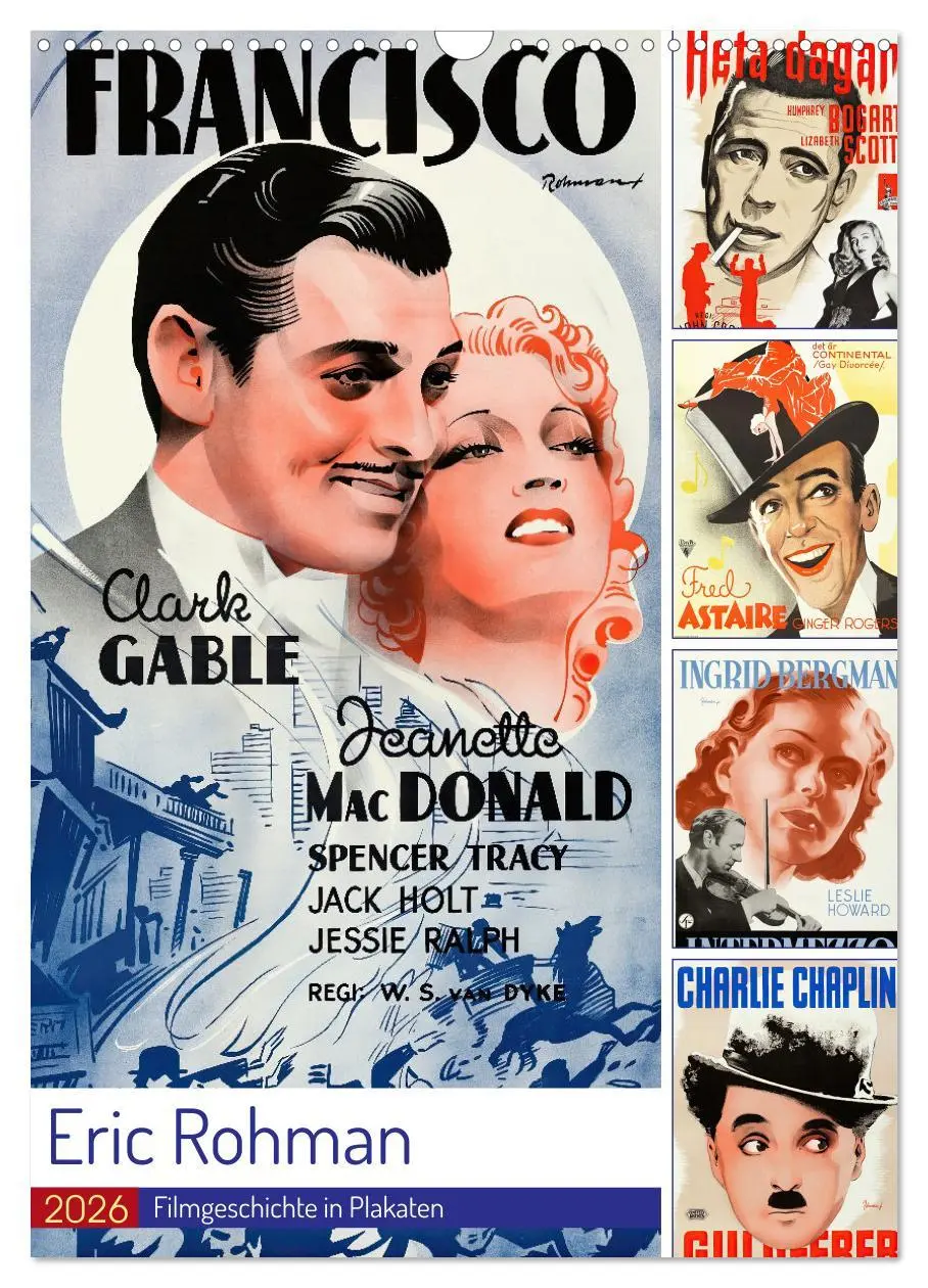 Cover: 9783457267325 | Eric Rohman - Filmgeschichte in Plakaten (Wandkalender 2026 DIN A3...