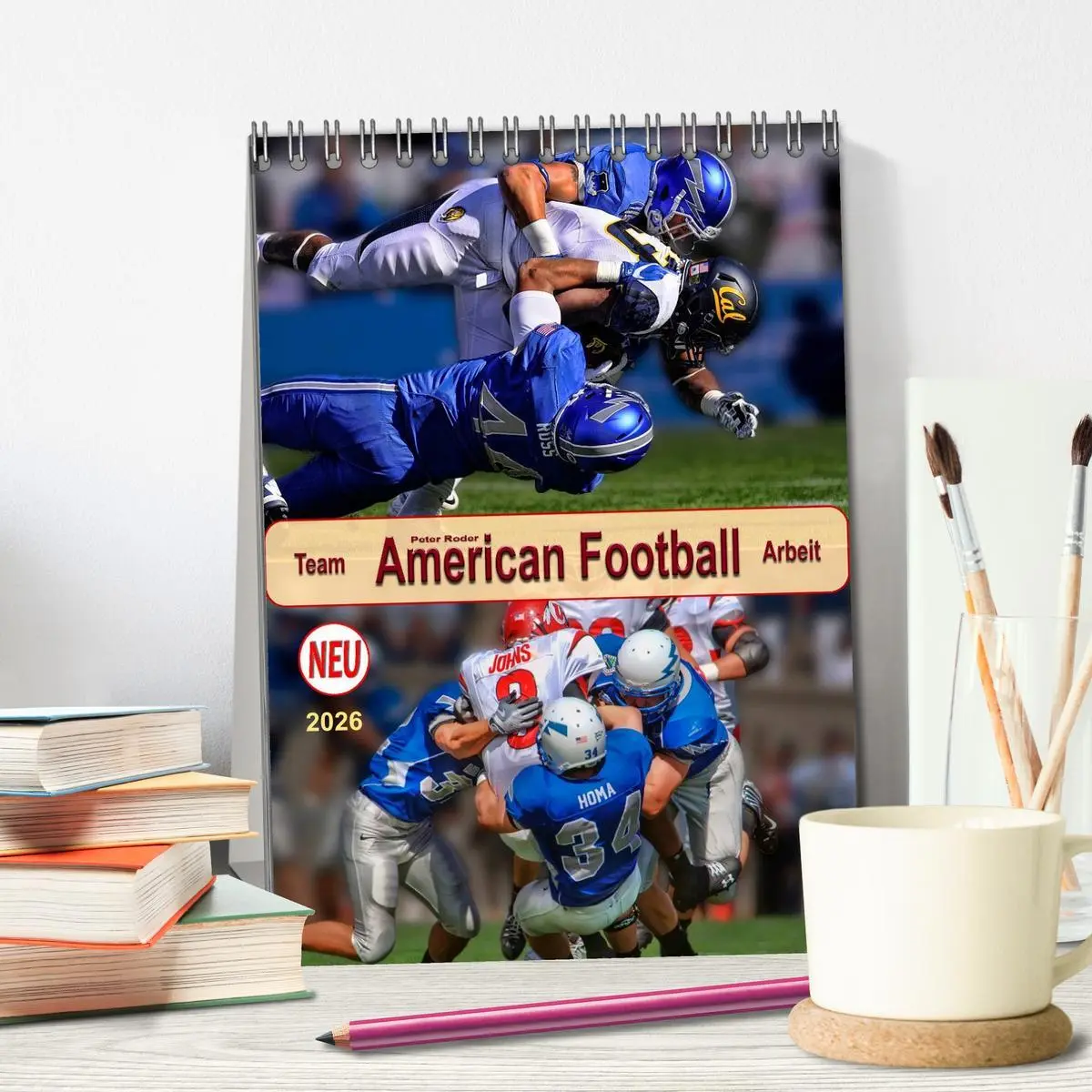 Bild: 9783516427325 | American Football, Team-Arbeit (Tischkalender 2026 DIN A5 hoch),...