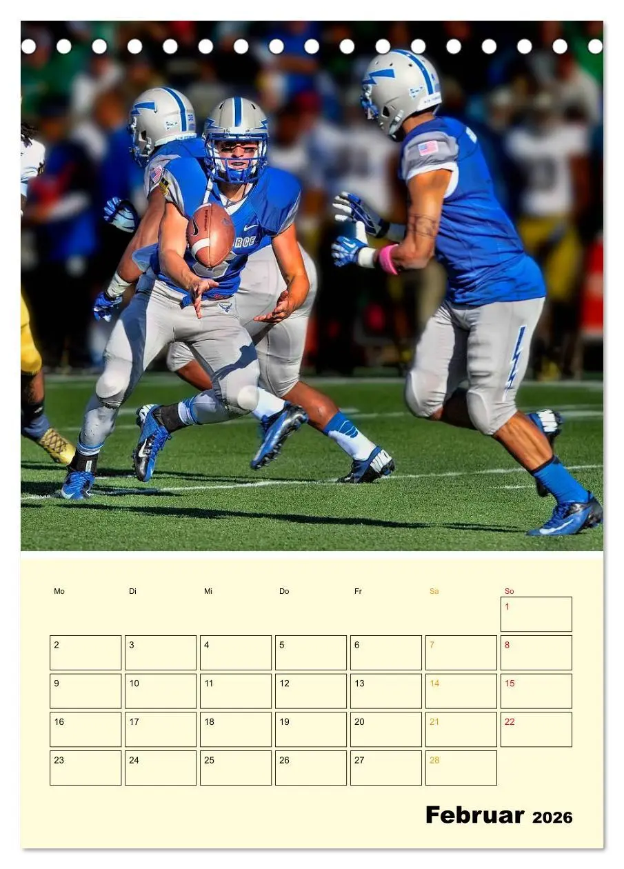 Bild: 9783516427325 | American Football, Team-Arbeit (Tischkalender 2026 DIN A5 hoch),...