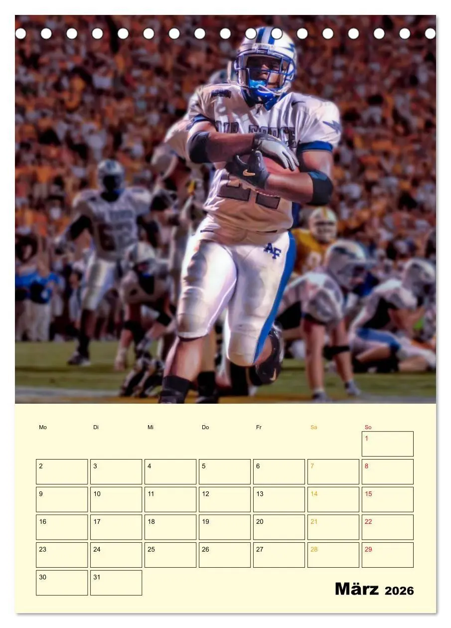 Bild: 9783516427325 | American Football, Team-Arbeit (Tischkalender 2026 DIN A5 hoch),...