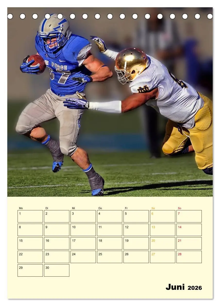 Bild: 9783516427325 | American Football, Team-Arbeit (Tischkalender 2026 DIN A5 hoch),...