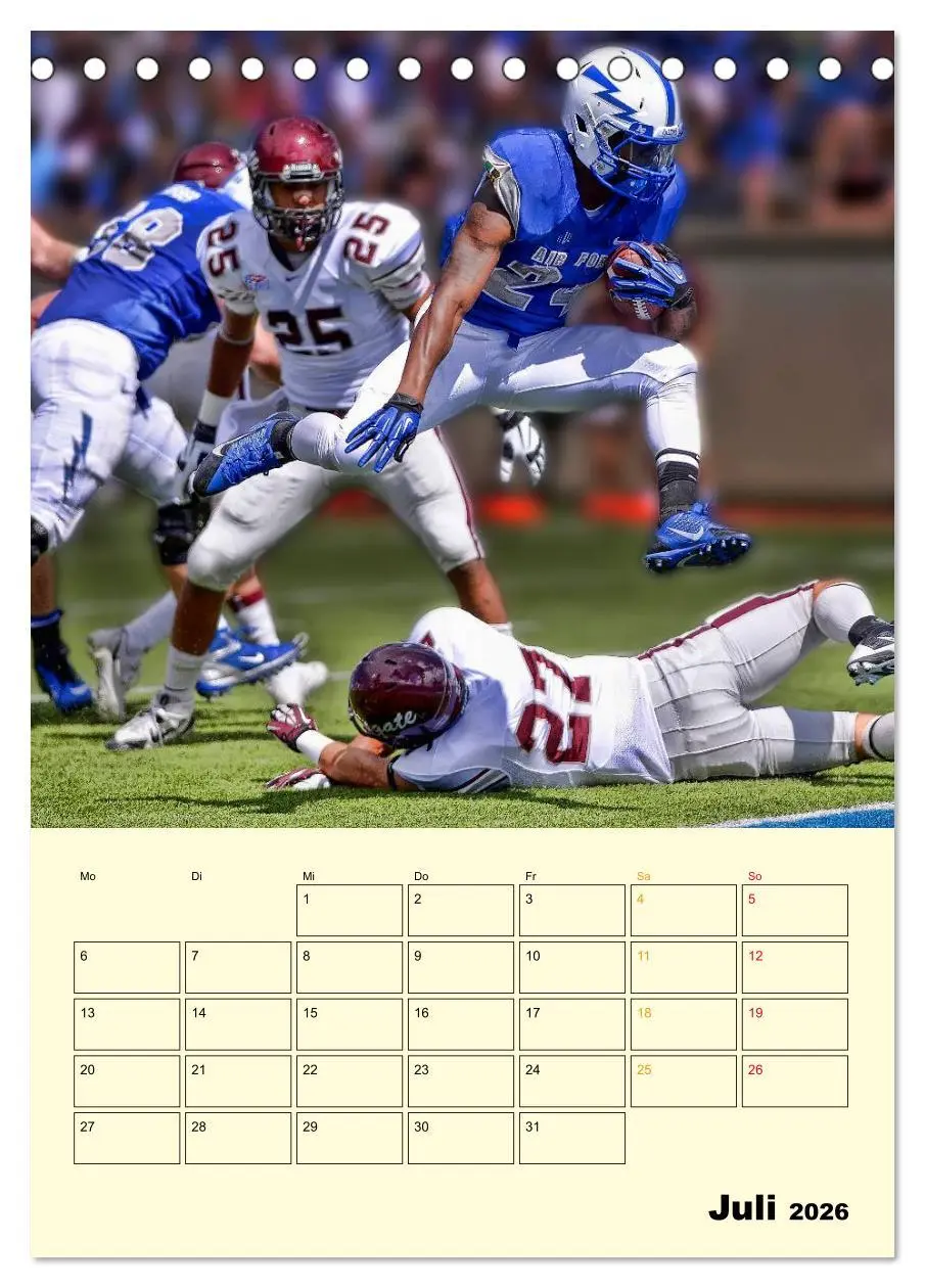 Bild: 9783516427325 | American Football, Team-Arbeit (Tischkalender 2026 DIN A5 hoch),...