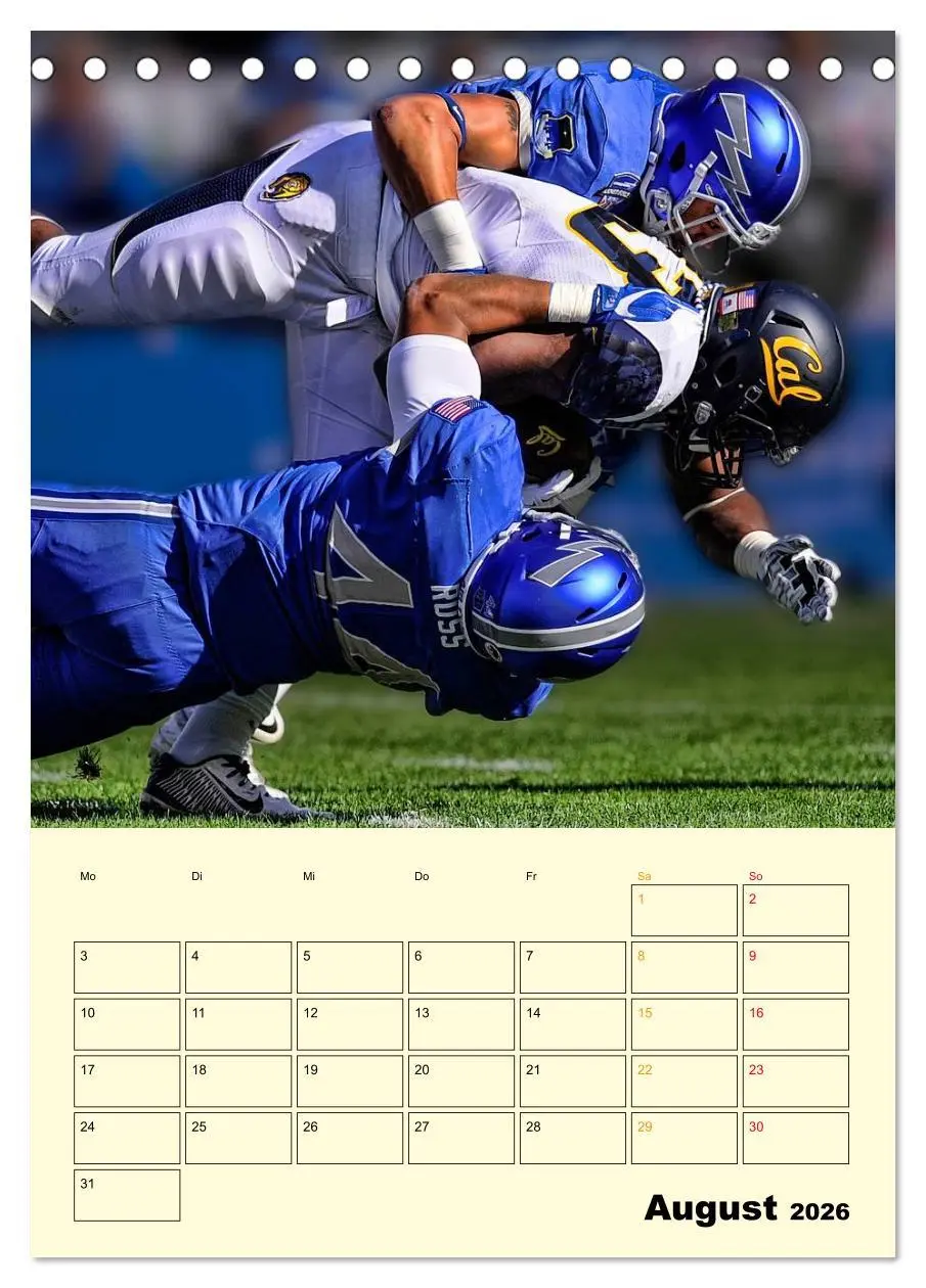 Bild: 9783516427325 | American Football, Team-Arbeit (Tischkalender 2026 DIN A5 hoch),...