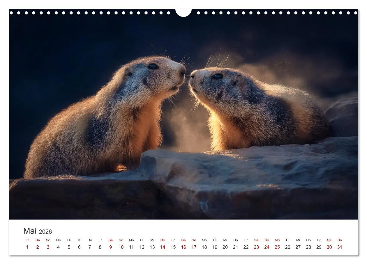 Bild: 9783516597325 | Alpenplüsch - Mit Murmeltieren durchs Jahr (Wandkalender 2026 DIN...