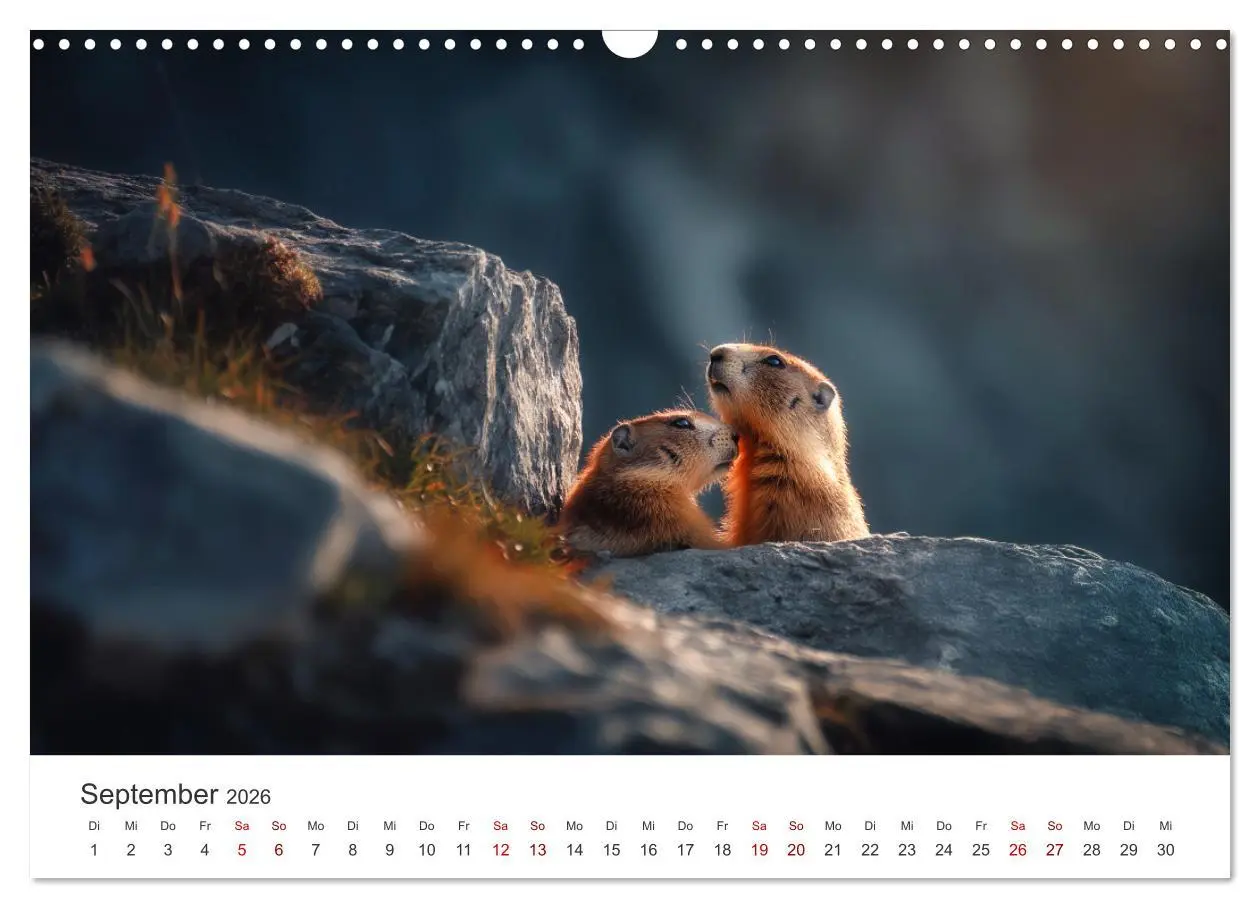 Bild: 9783516597325 | Alpenplüsch - Mit Murmeltieren durchs Jahr (Wandkalender 2026 DIN...