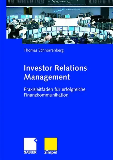 Cover: 9783834907325 | Investor Relations Management | Thomas Schnorrenberg | Taschenbuch | x