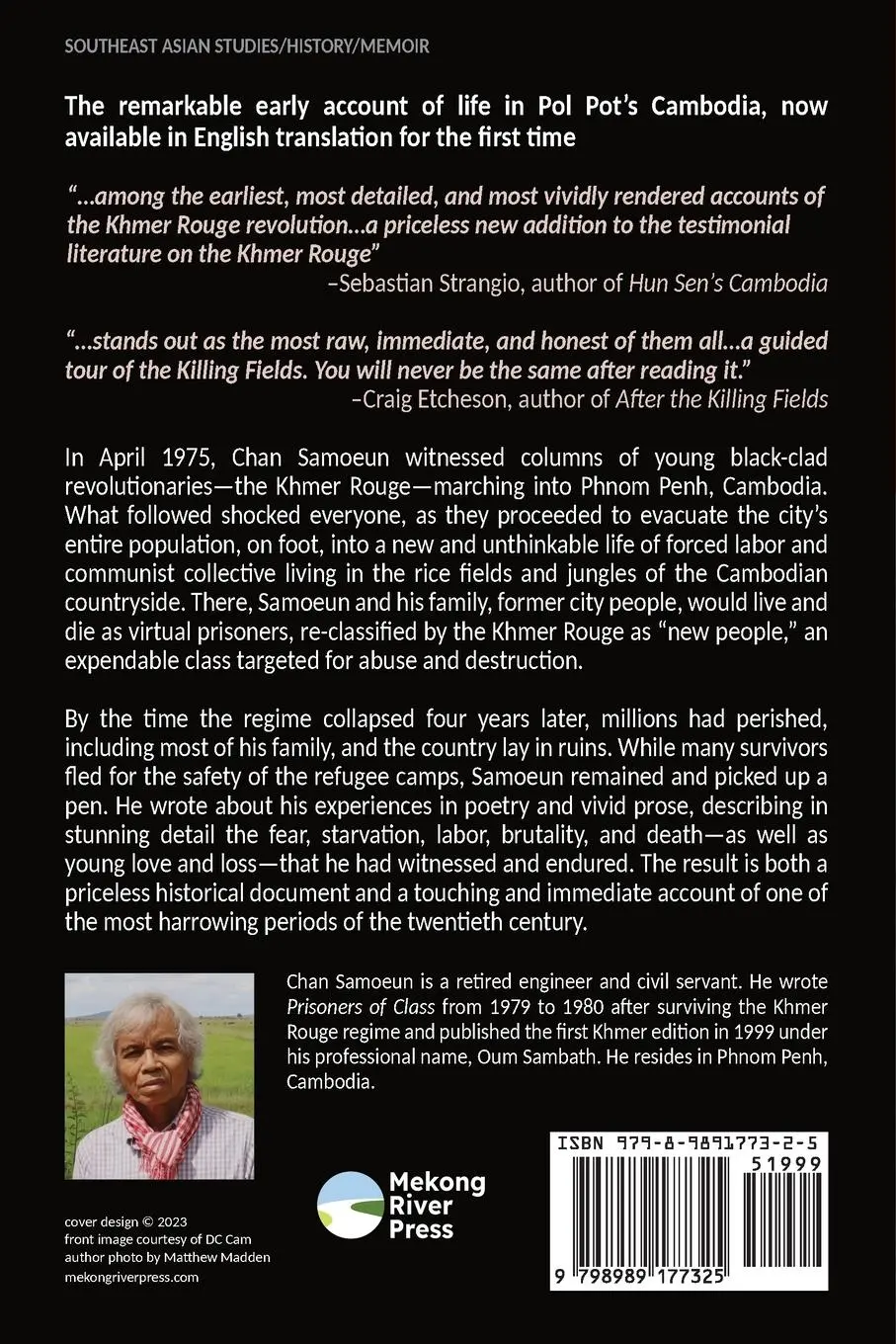 Rückseite: 9798989177325 | Prisoners of Class | A Historical Memoir of the Khmer Rouge Revolution