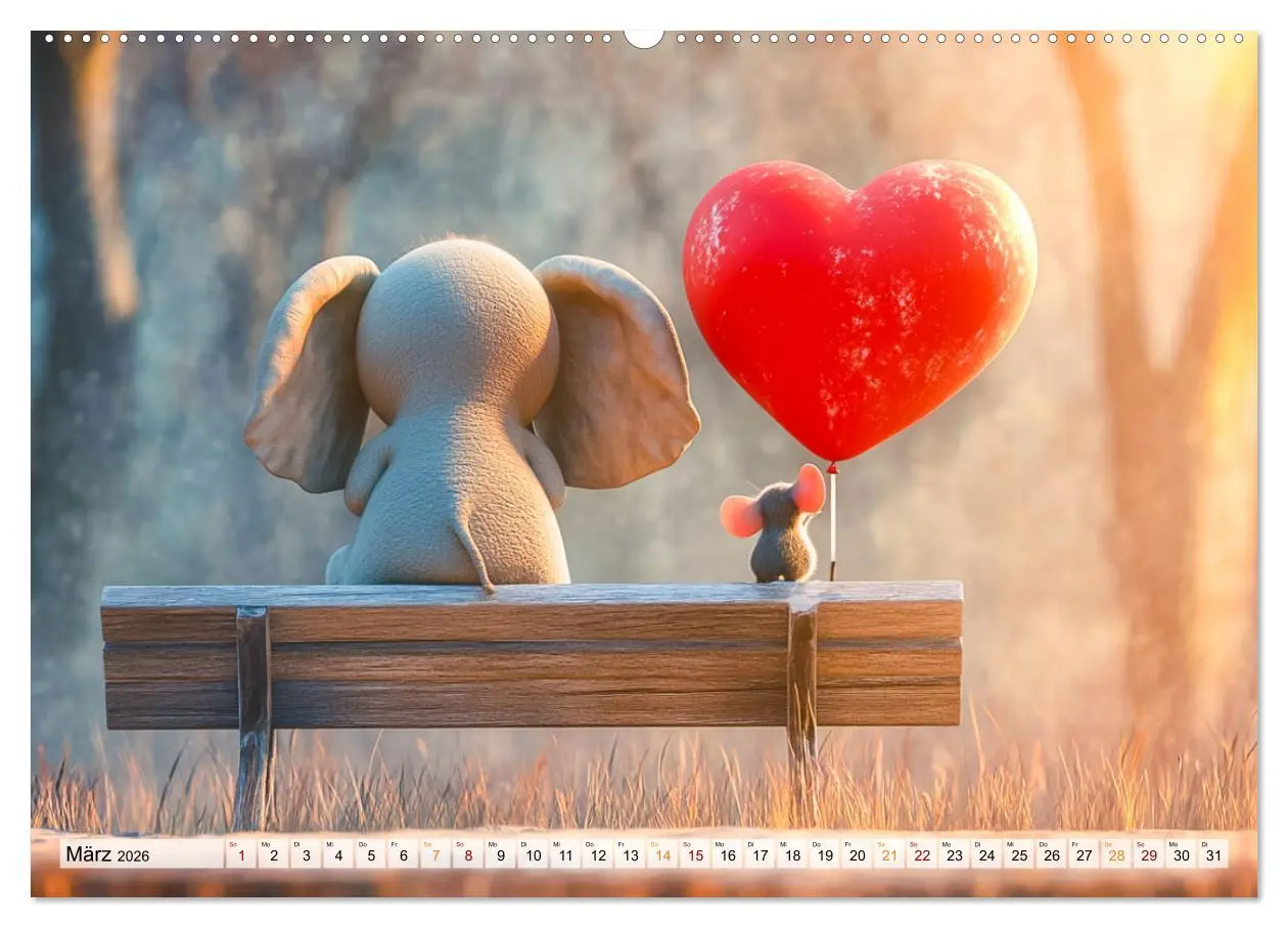 Bild: 9783457257425 | Der rote Luftballon - Elefant und Maus zeigen Dir das Jahr...