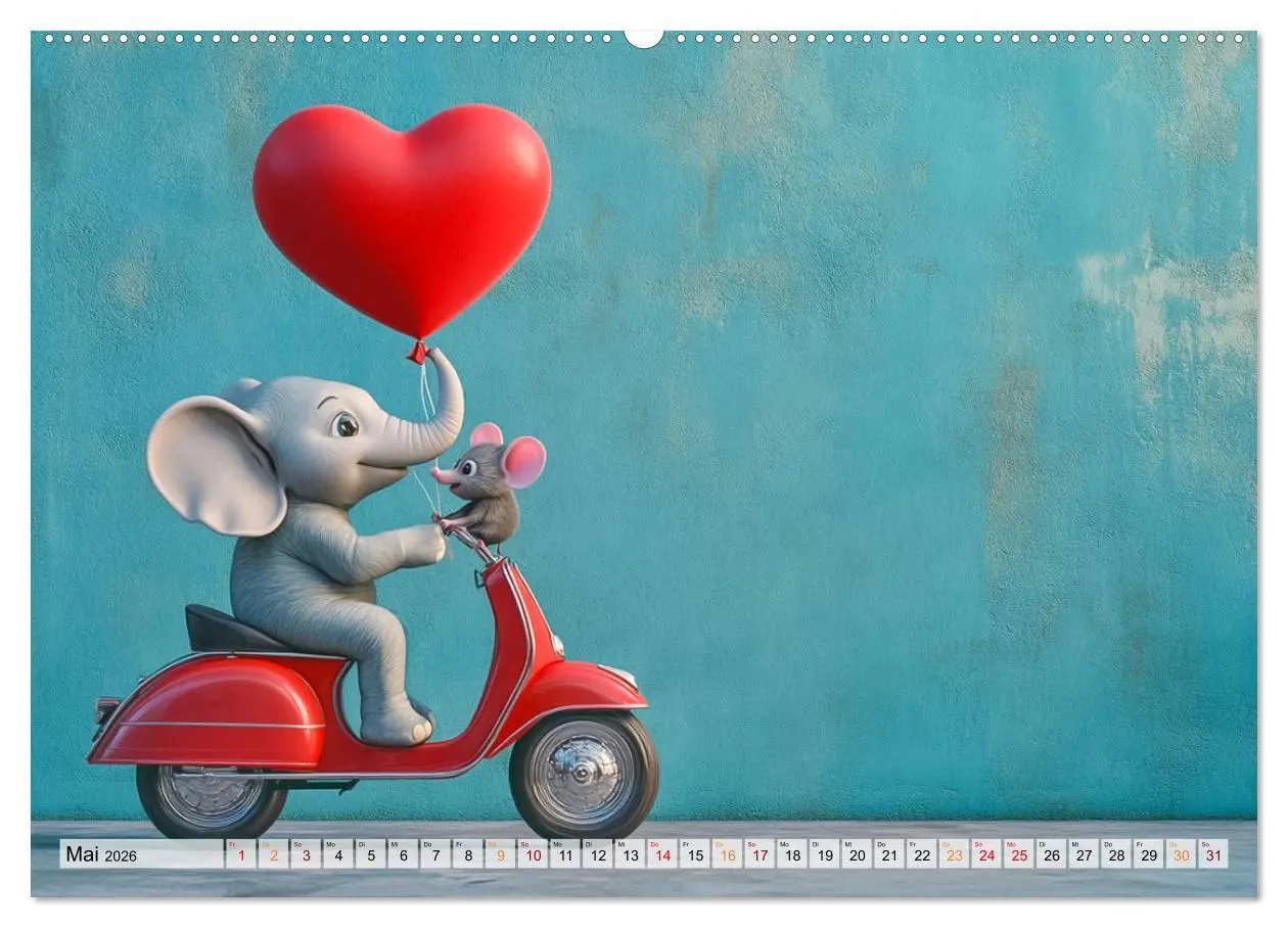 Bild: 9783457257425 | Der rote Luftballon - Elefant und Maus zeigen Dir das Jahr...