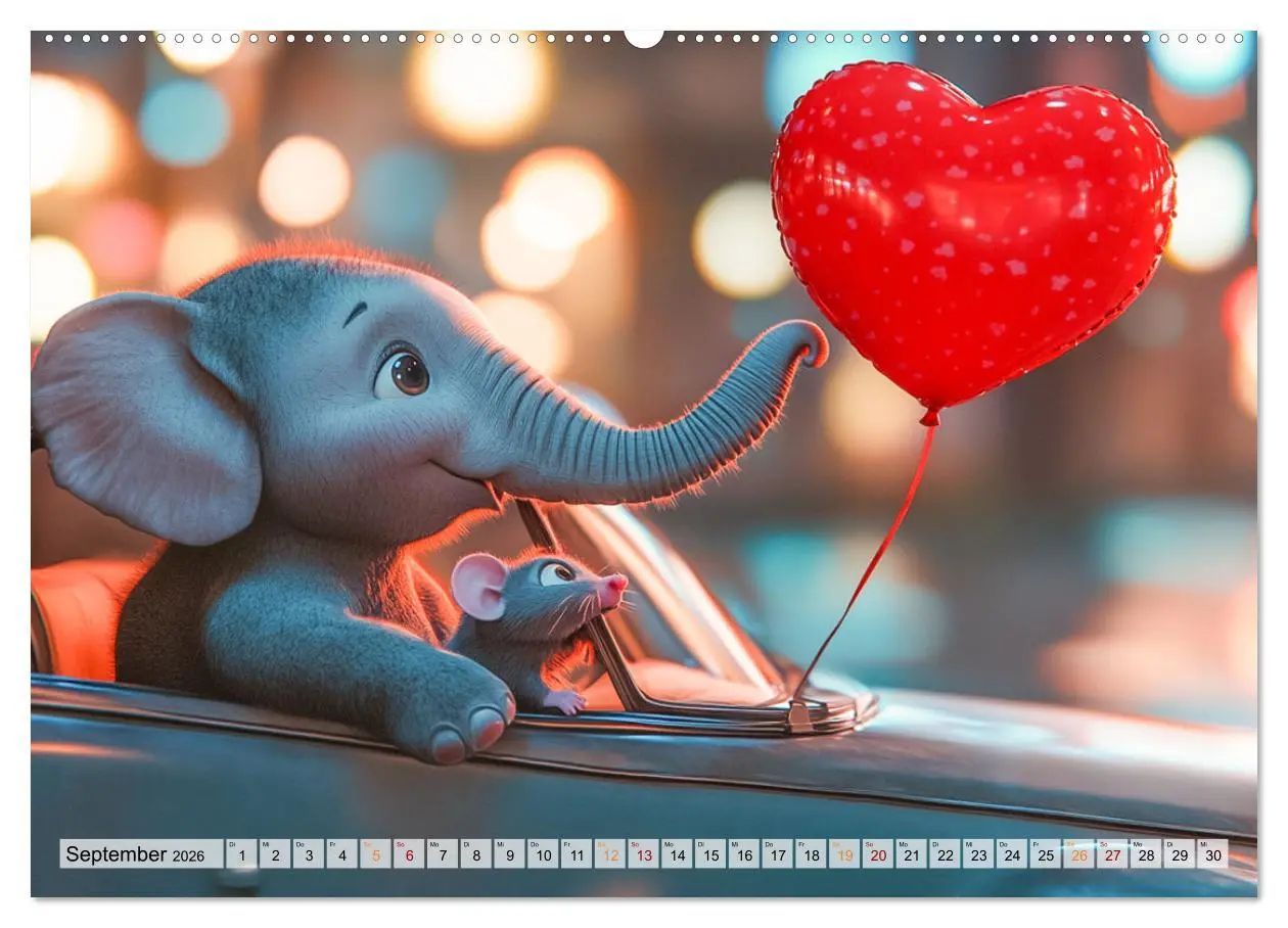 Bild: 9783457257425 | Der rote Luftballon - Elefant und Maus zeigen Dir das Jahr...